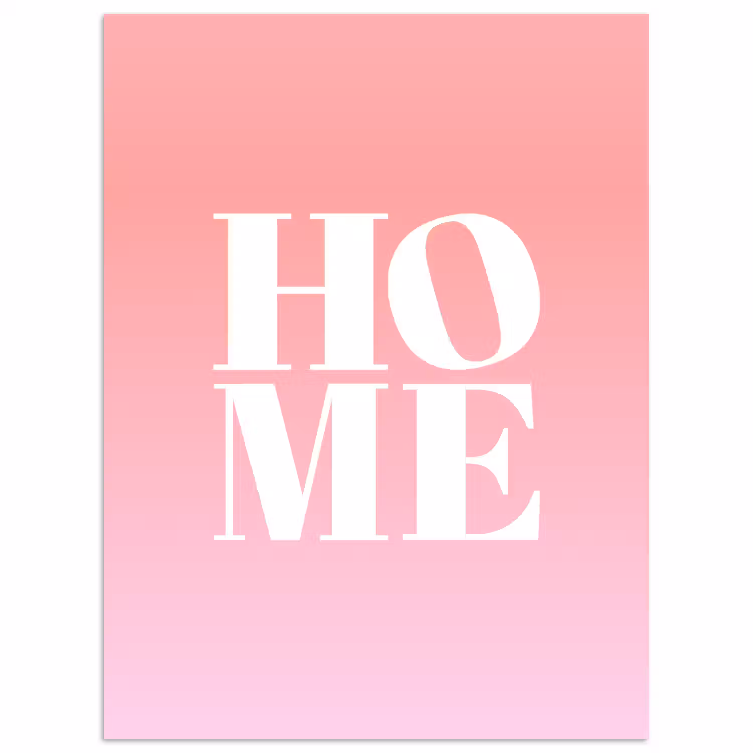 Home - Letters - Groot - Roze poster papier klein -3d