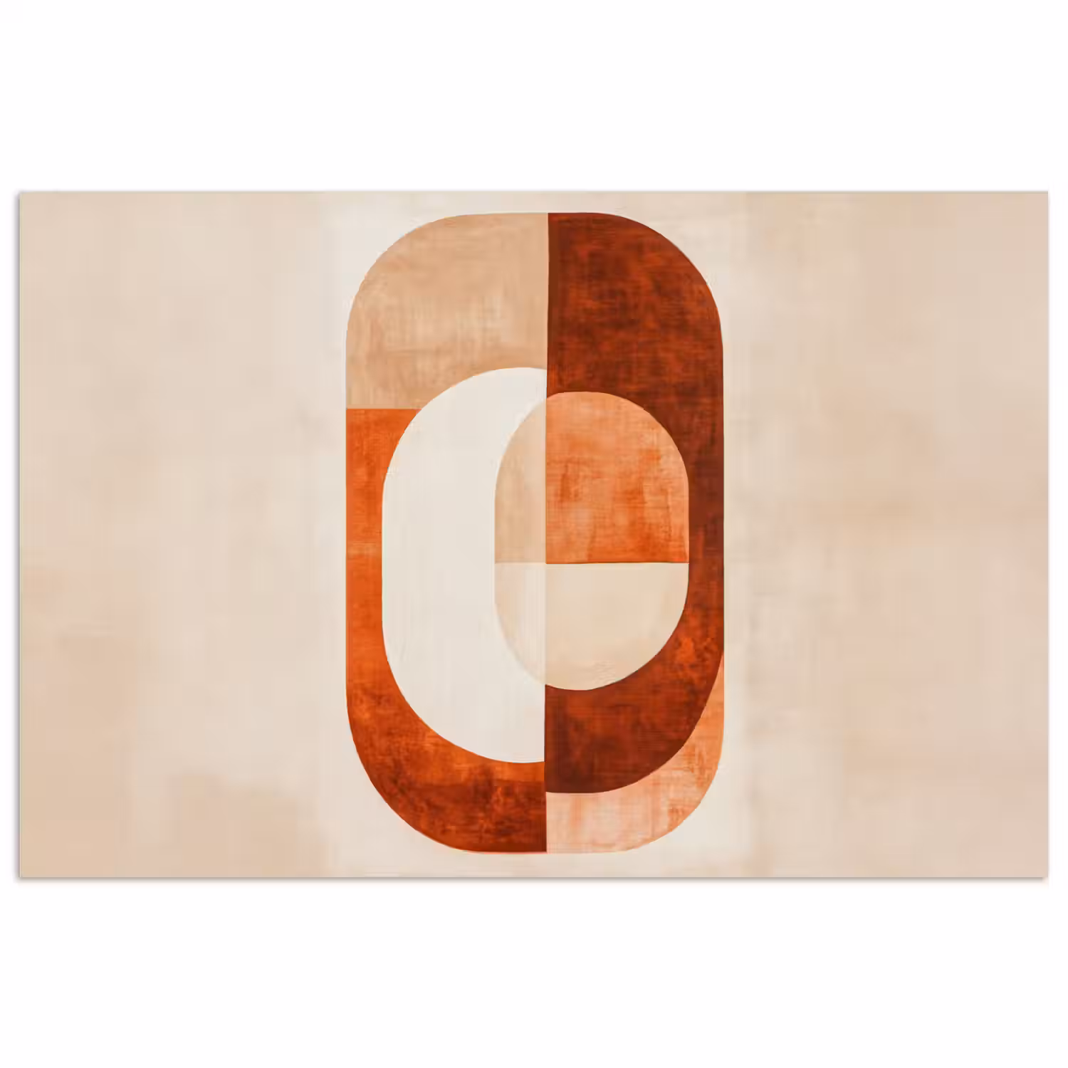Illustratie - Abstract - Vormen - Rood poster papier klein -3d