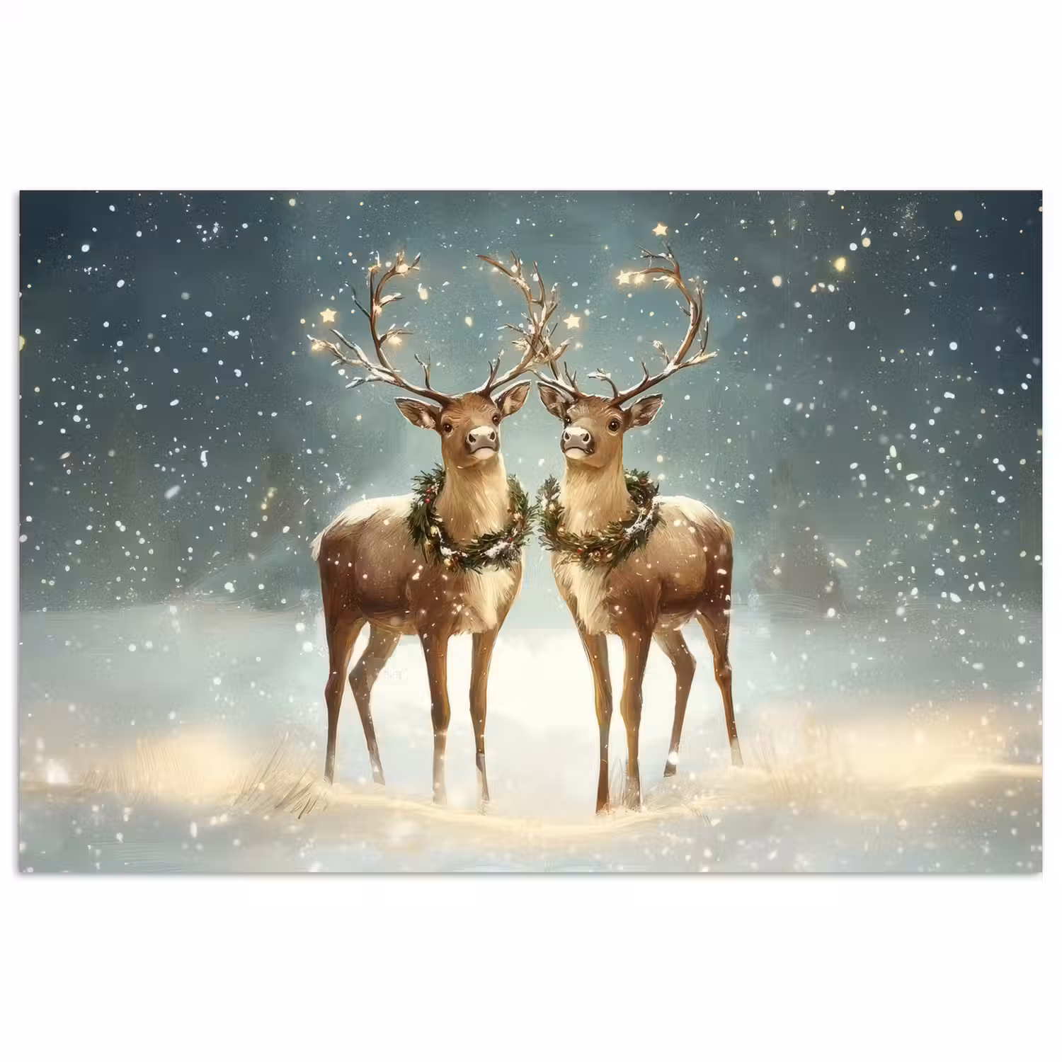 Kerstmagie - Winterwoud - Rendier poster papier klein -3d