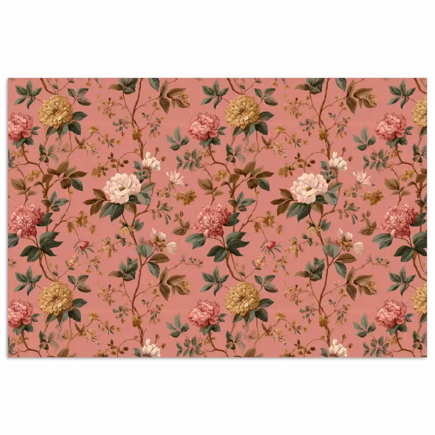 Klassiek - Botanisch - Roze poster papier klein 62 -3d