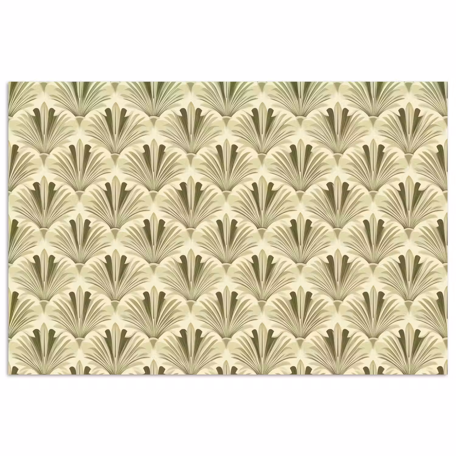 Klassiek - Waaier - Groen poster papier klein 62 -3d