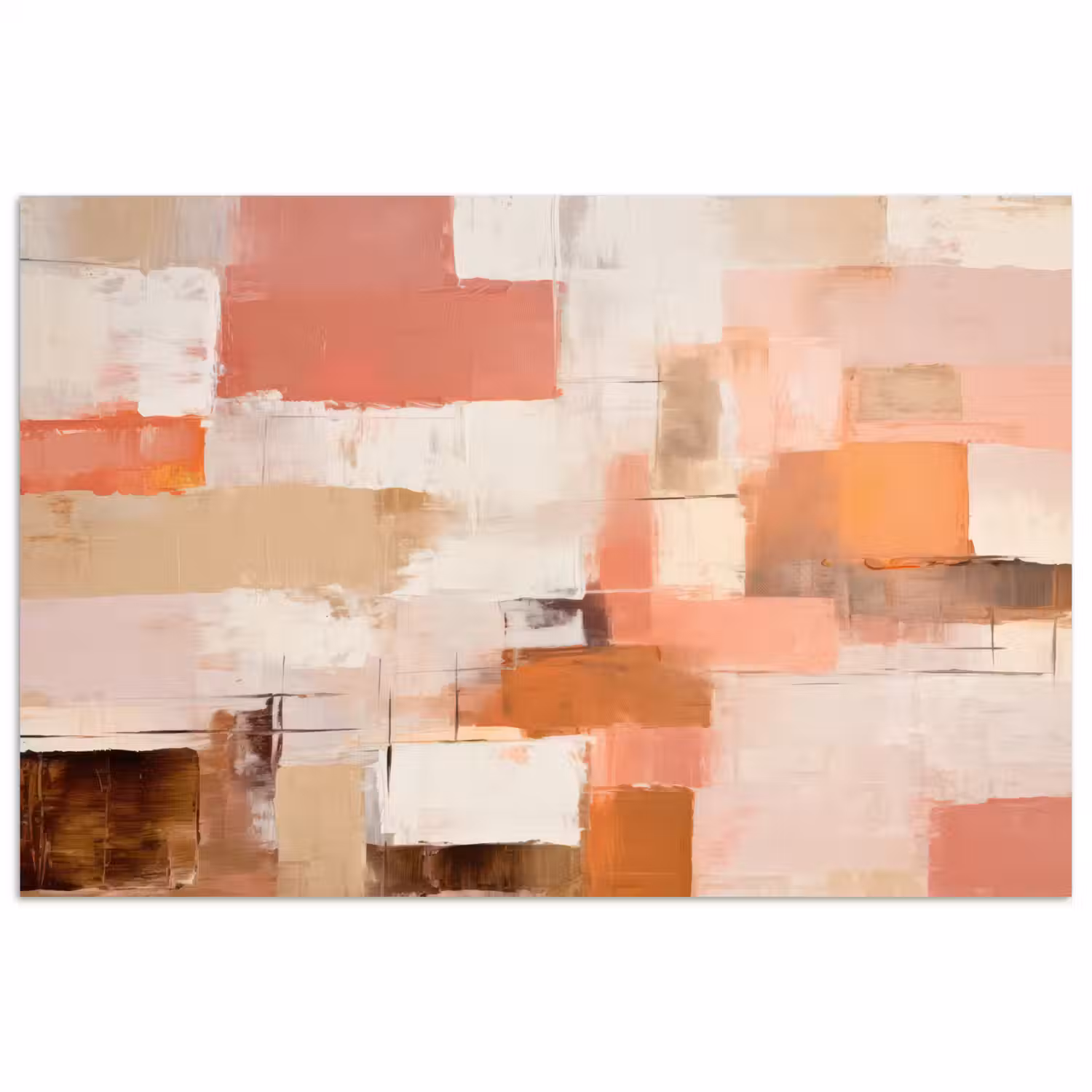 Kunst - Roze - Abstract poster papier klein -3d