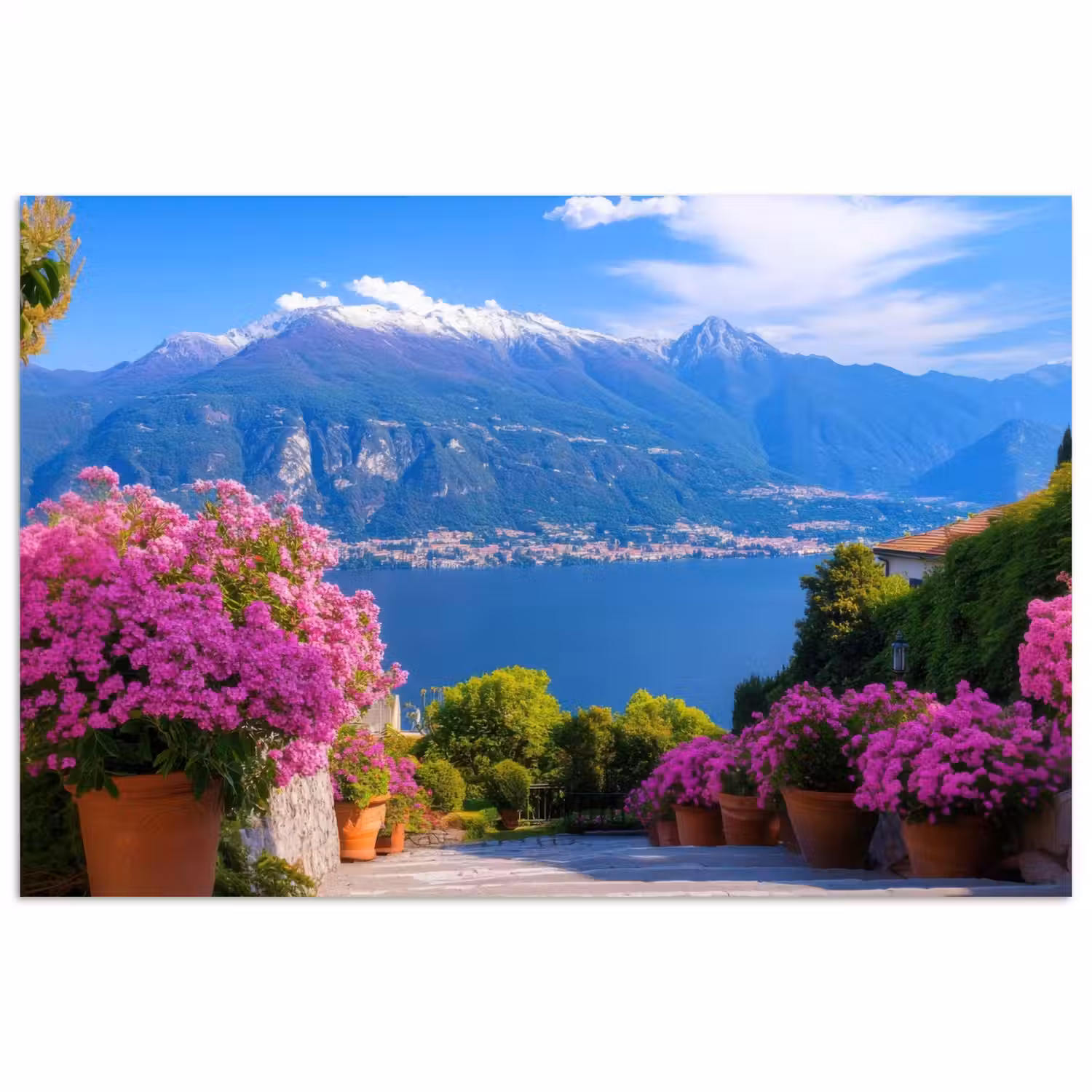Lake Como - Italië - Landschap poster papier klein -3d