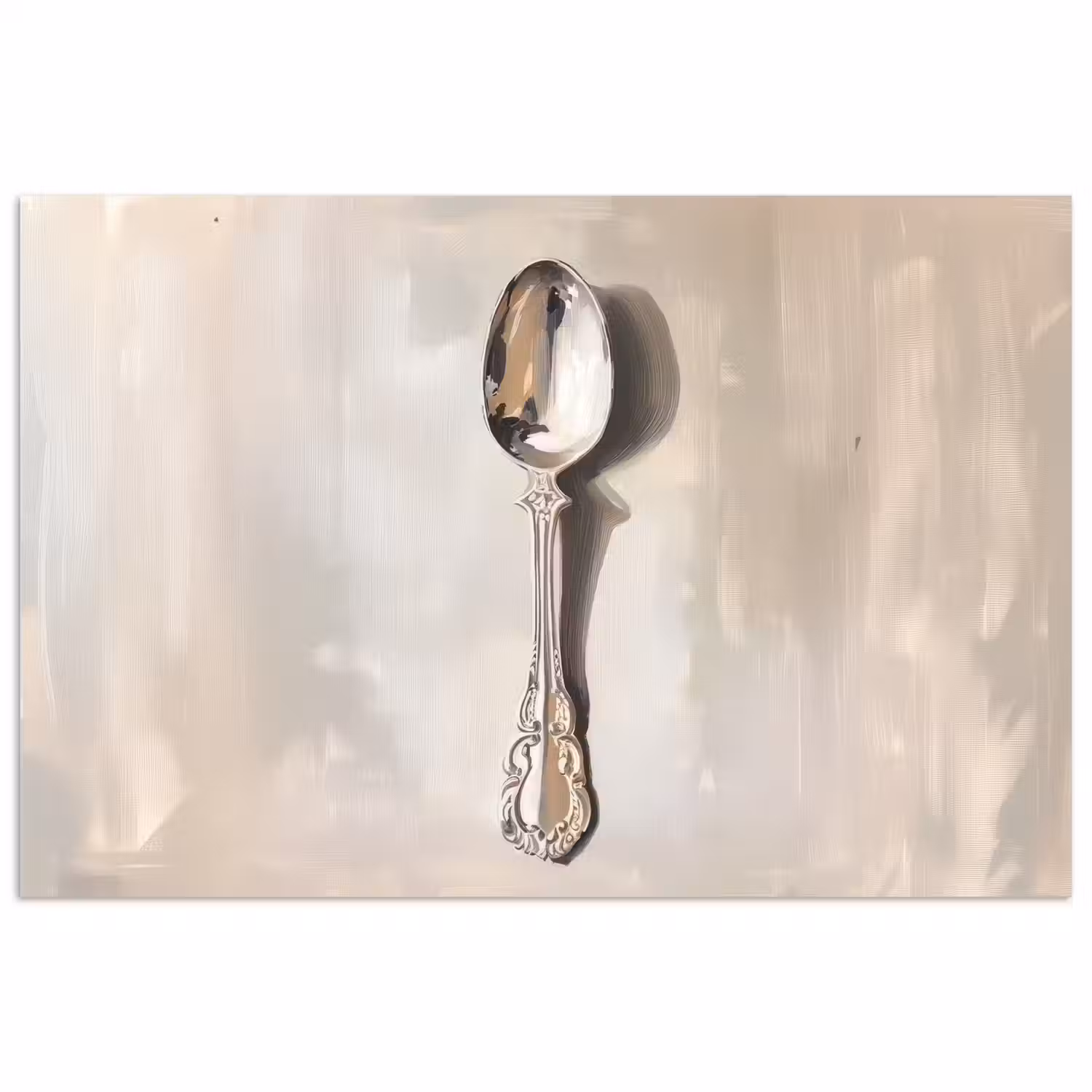 Lepel - Verf - Zilver poster papier klein -3d