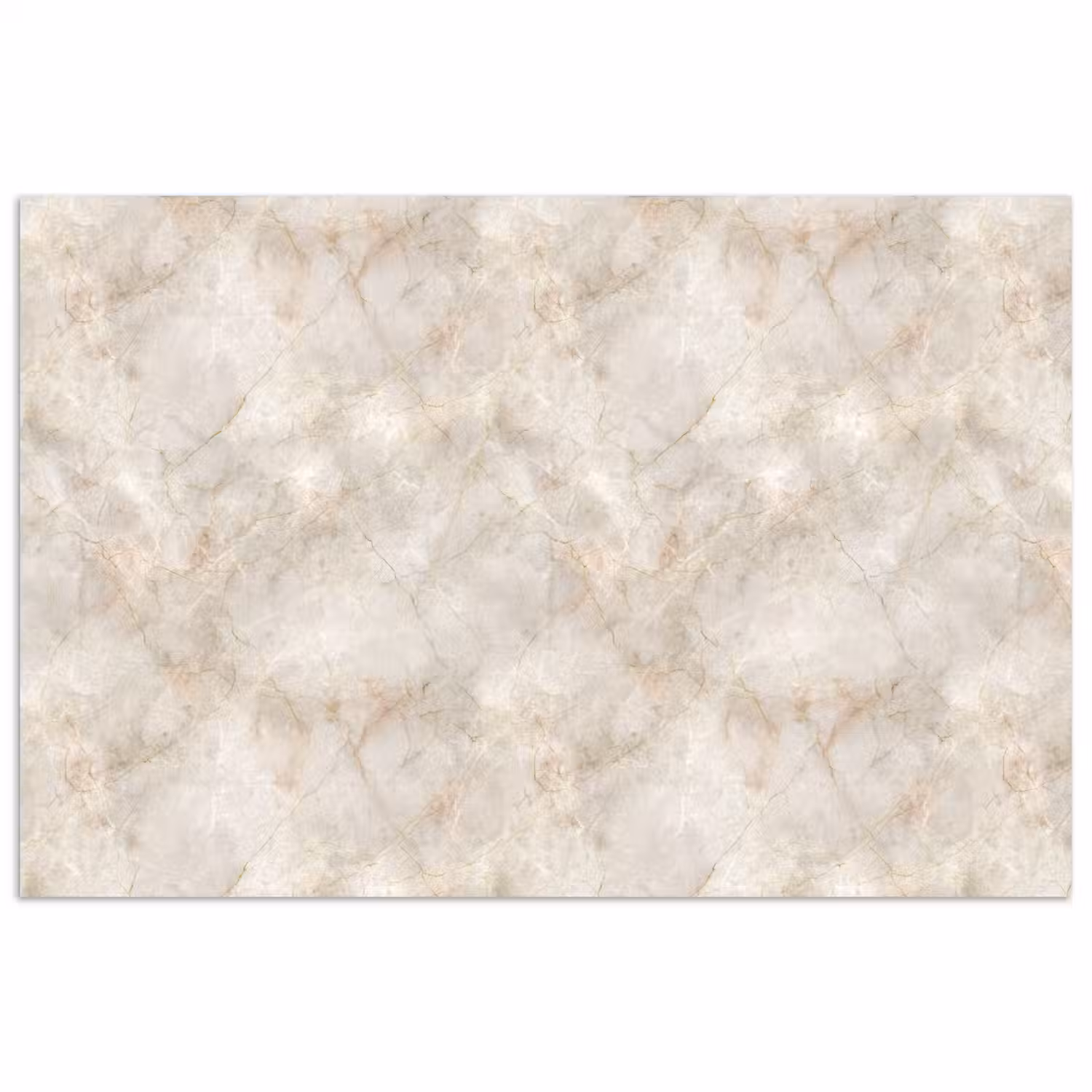 Lichtbeige - Goudbruine Nerven - Marmer poster papier klein 62 -3d
