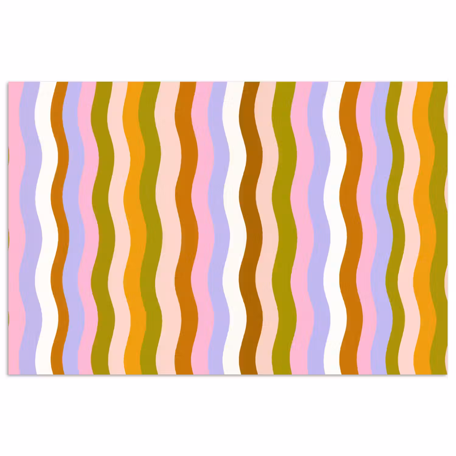 lijnen - Golven - Pastelkleuren - Patroon poster papier klein -3d