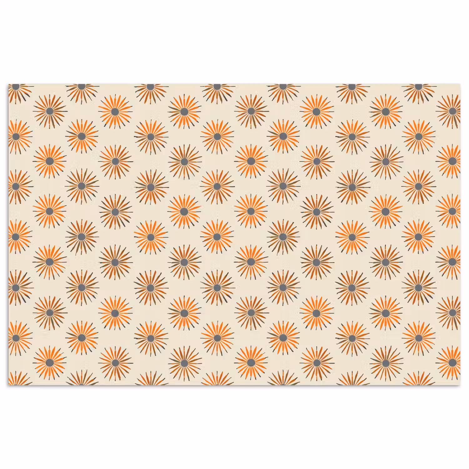Madelief - Patroon - Oranje poster papier klein 62 -3d