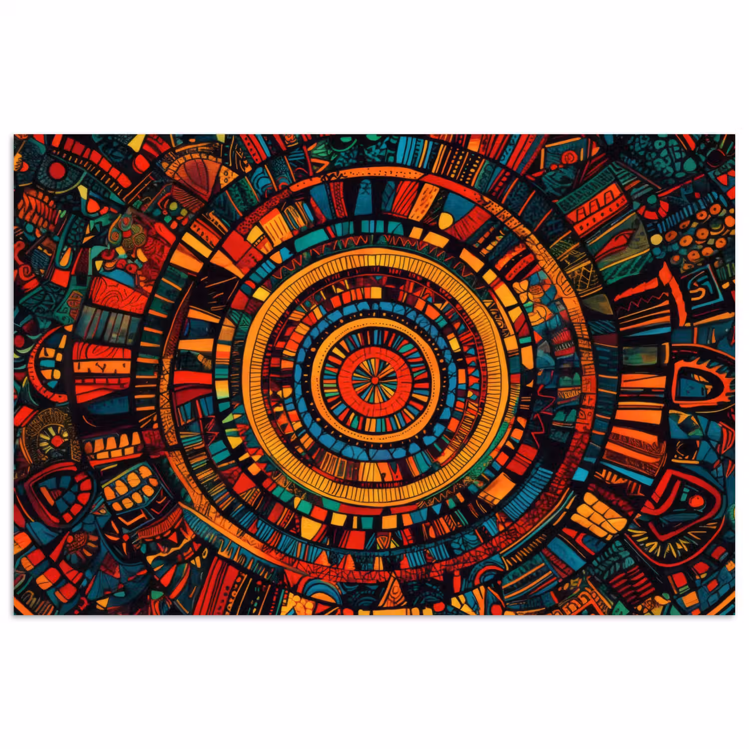 Mandala - Cirkels - Patronen poster papier klein -3d
