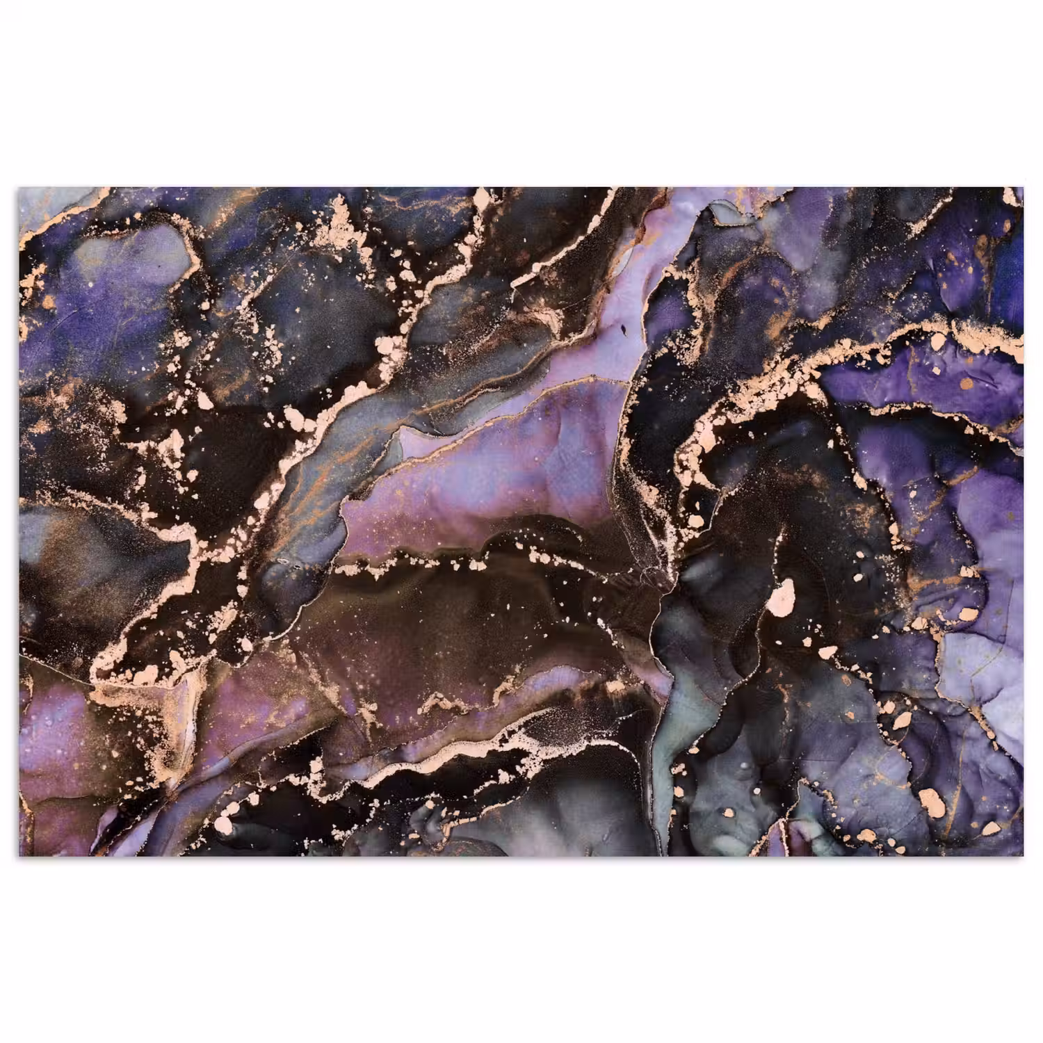 Marmer - Goud - Roze poster papier klein -3d