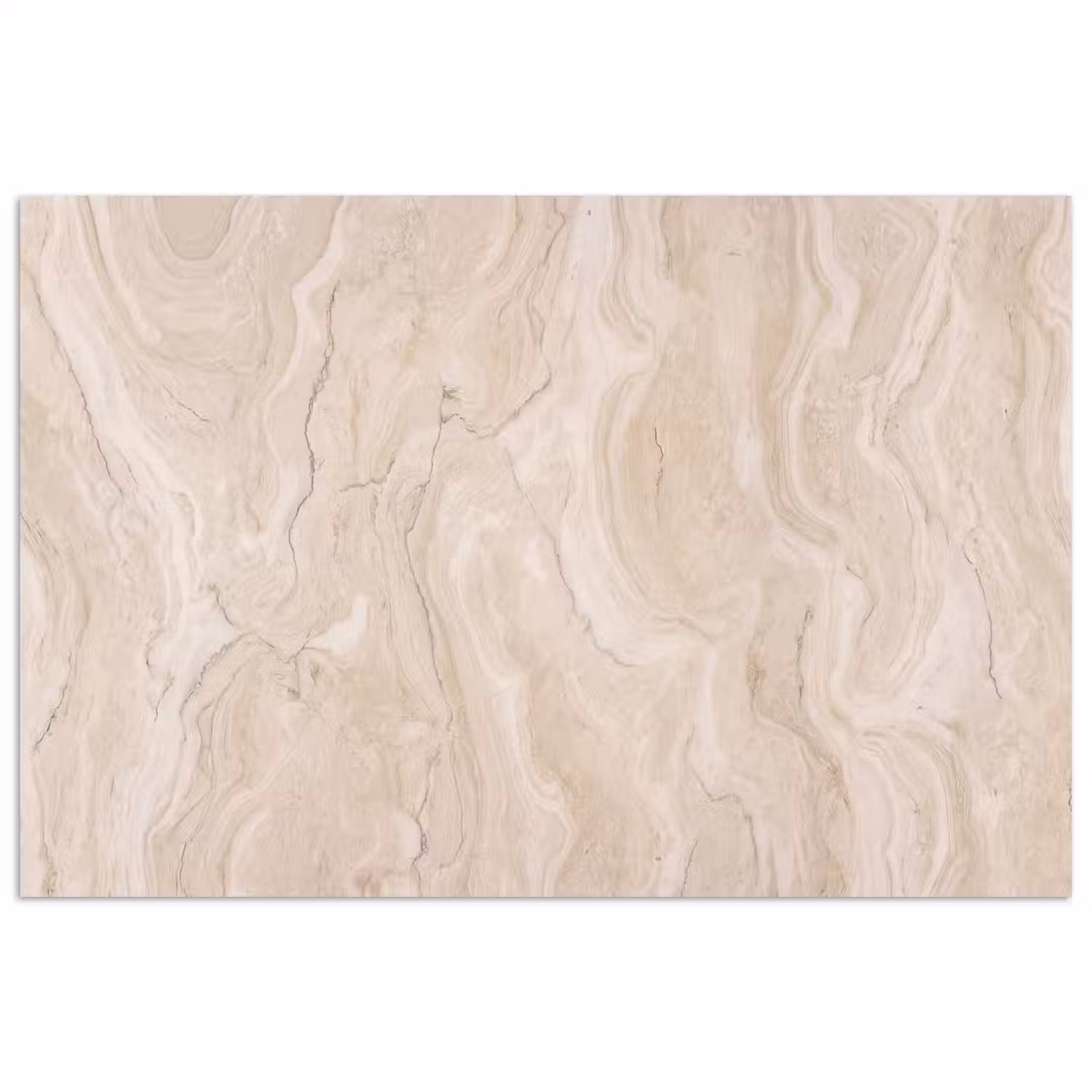 Marmer - Patroon - Beige - Steen - Abstract poster papier klein -3d