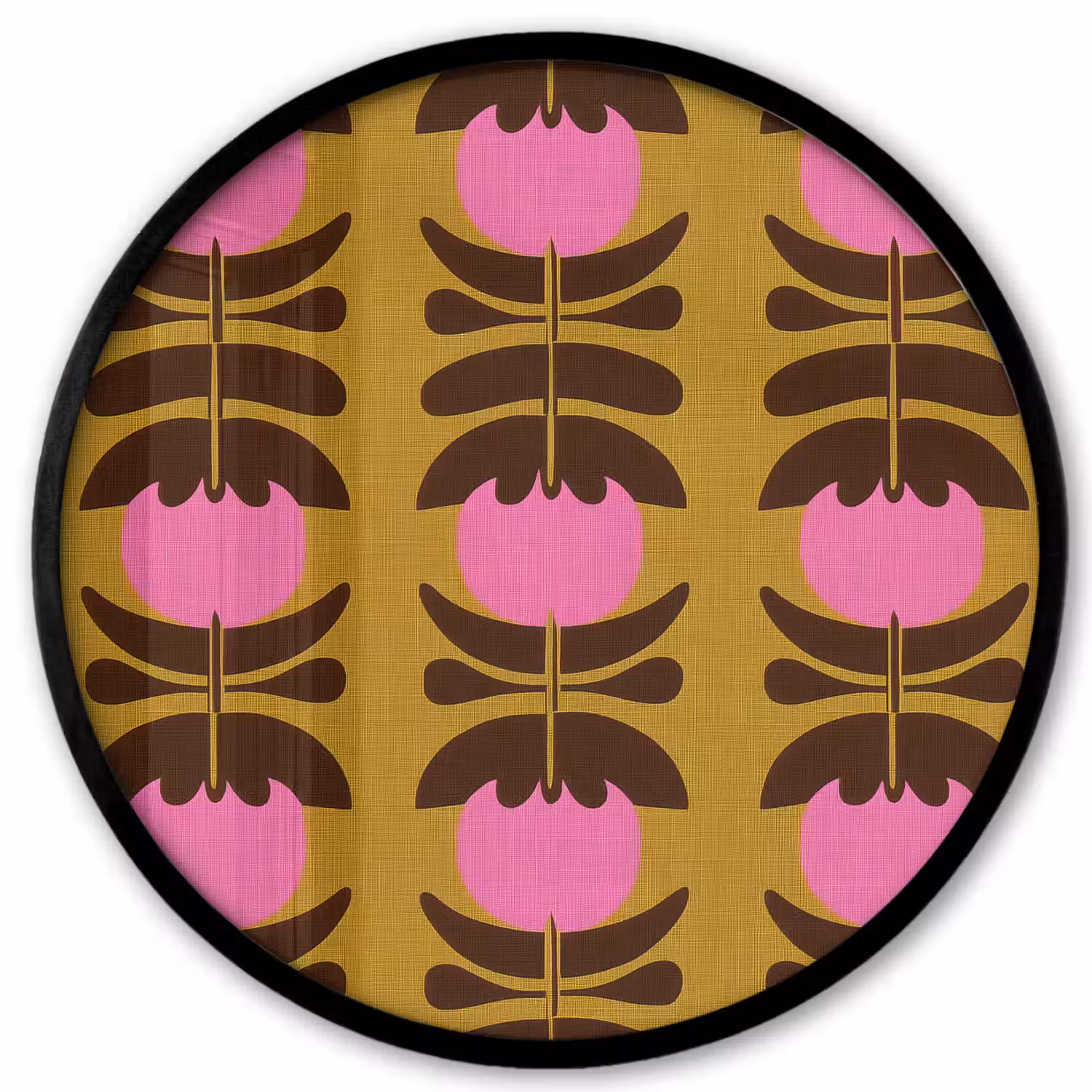 Abstract - Bloemen - Roze Fotolijst rond zonder passe partout klein 856 -3d
