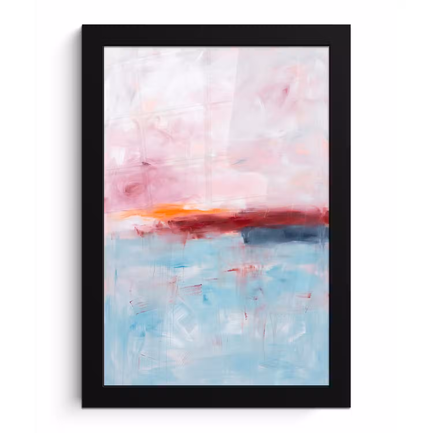 Abstract - Kleuren - Modern - Kunst - Roze fotolijst zwart zonder passe partout klein -3d
