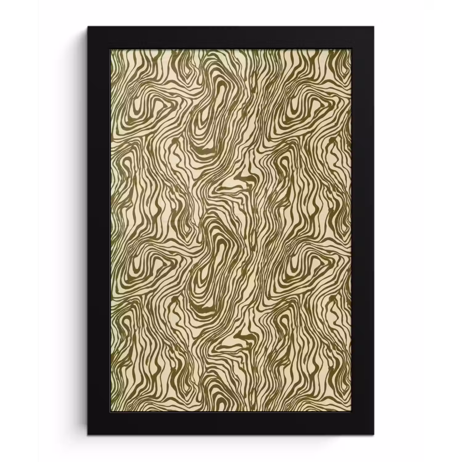 Abstract - Marmer - Groen fotolijst zwart zonder passe partout klein 224 -3d