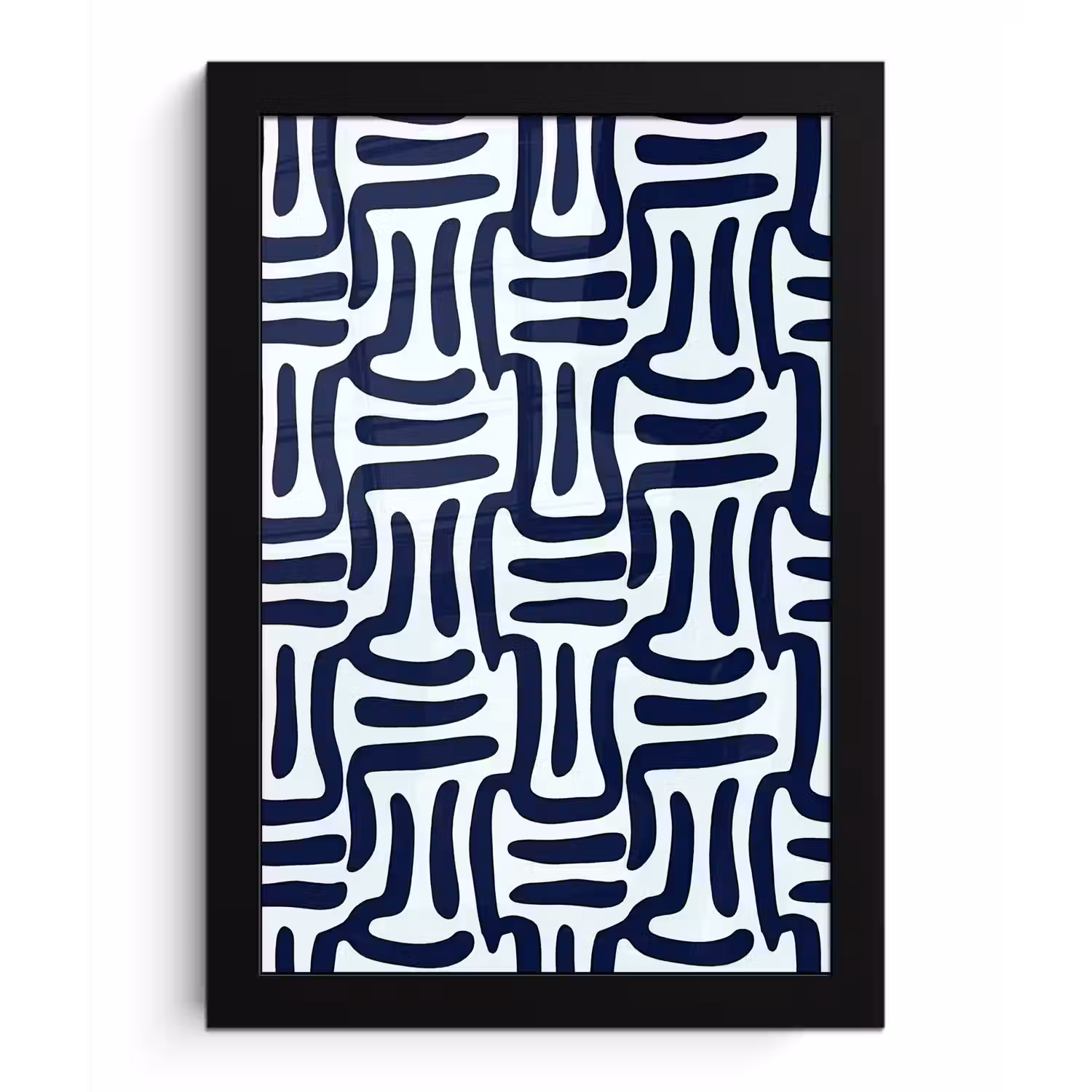 Abstract - Modern - Blauw fotolijst zwart zonder passe partout klein 224 -3d