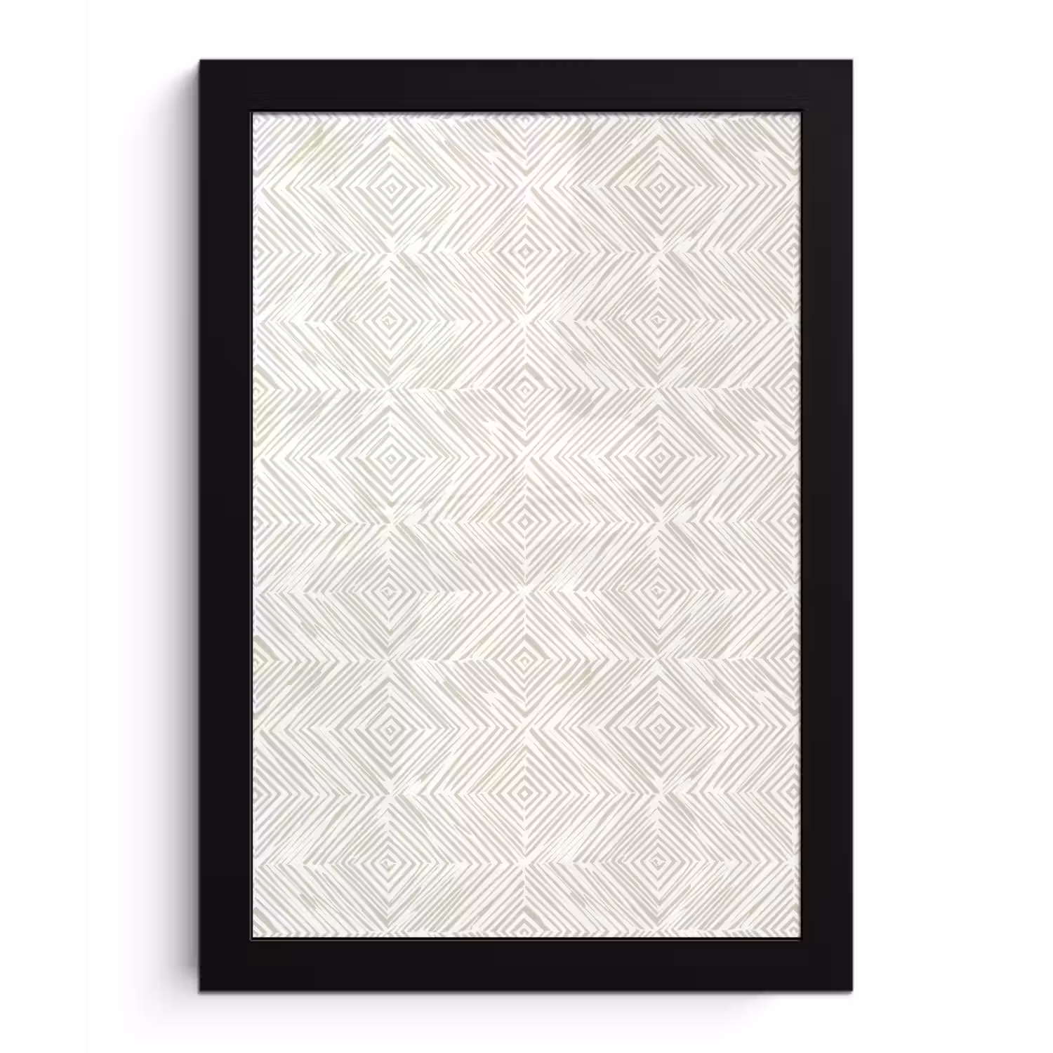 Abstract - Ruiten - Beige fotolijst zwart zonder passe partout klein 224 -3d