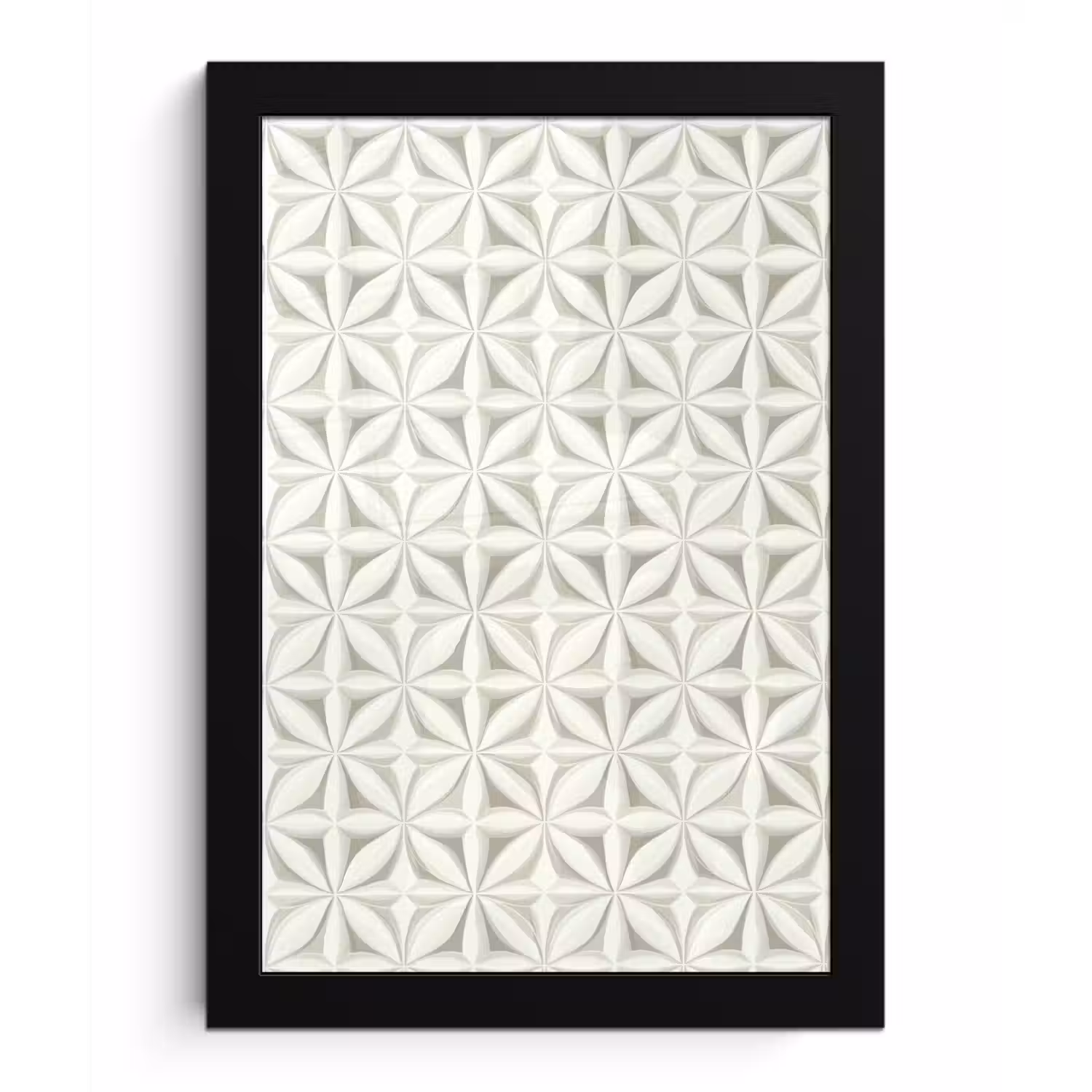 Abstract - Structuur - Grijs - Wit fotolijst zwart zonder passe partout klein 224 -3d