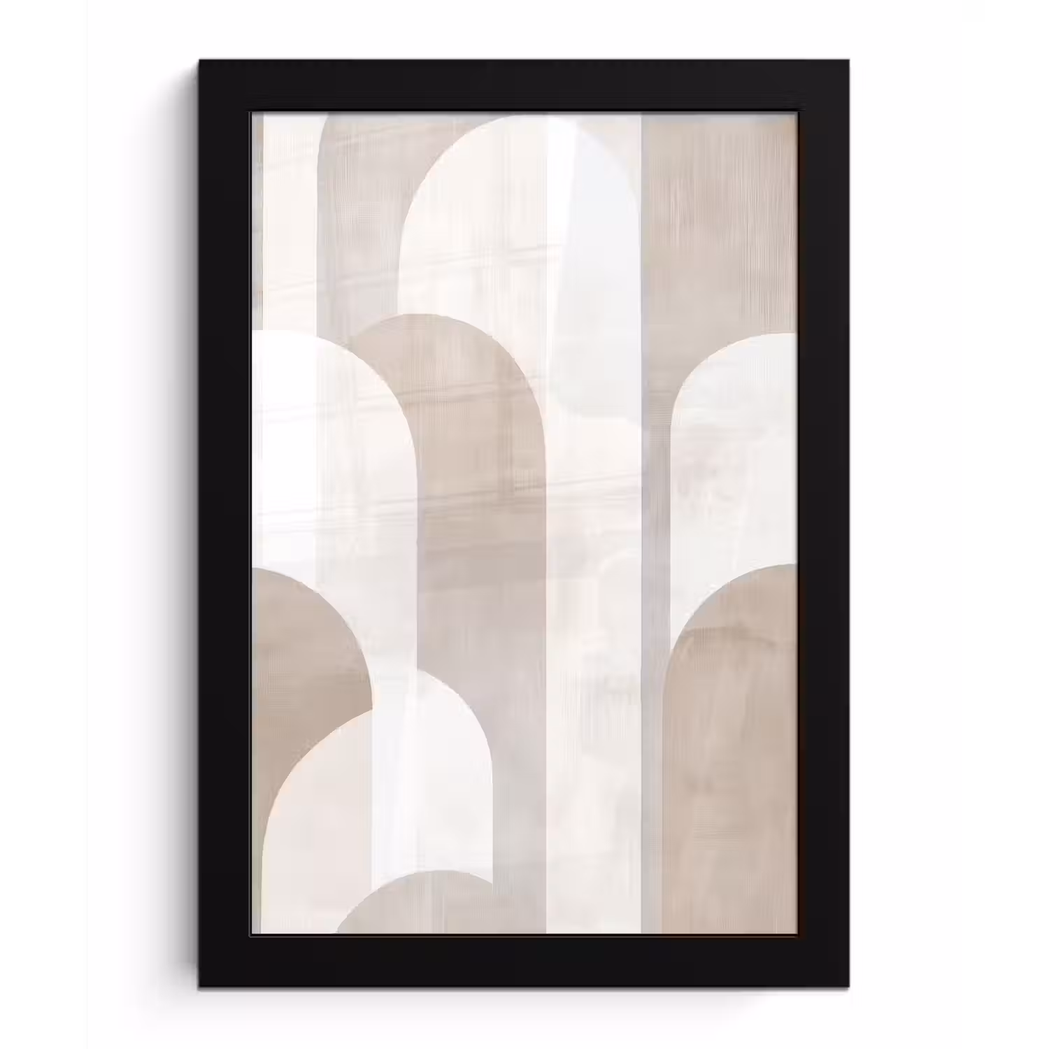 Abstracte bogen - Modern - Beige fotolijst zwart zonder passe partout klein -3d