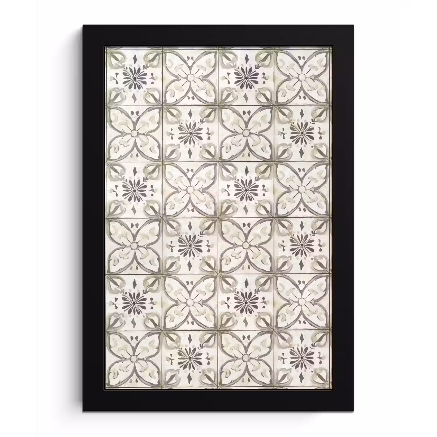 Antiek - Tegel - Beige fotolijst zwart zonder passe partout klein 224 -3d