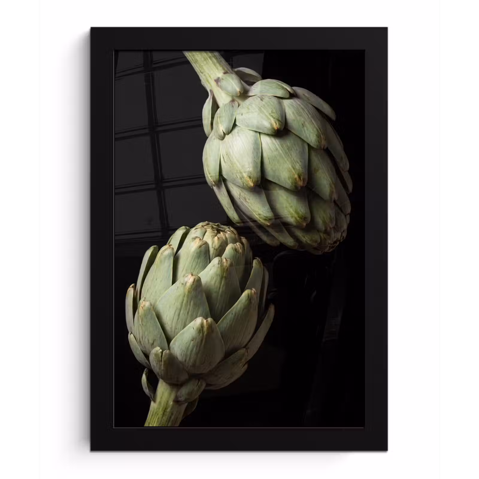 Poster met lijst - Artisjok - Groen - Eten - Artisjok - Groen - Eten fotolijst zwart zonder passe partout klein