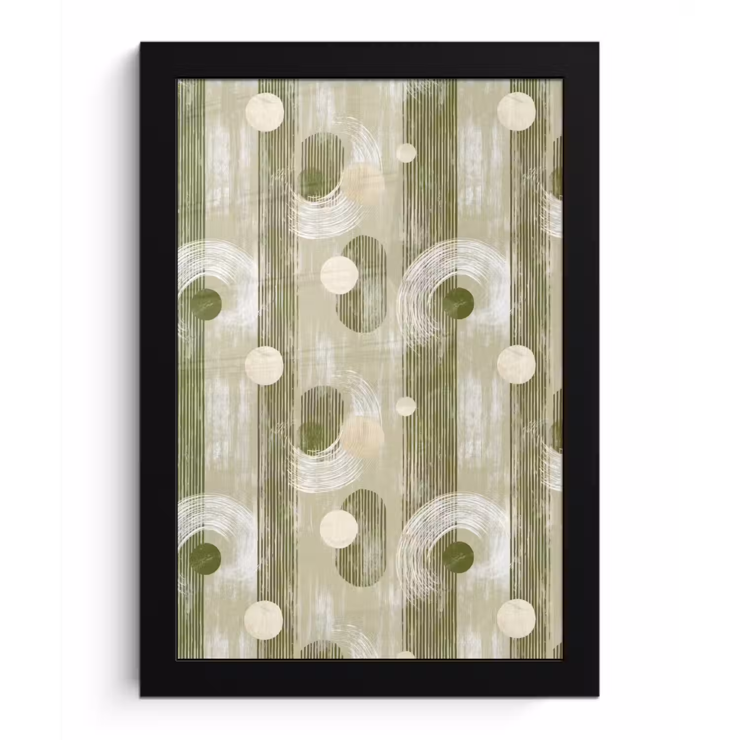 Artistiek - Modern - Groen fotolijst zwart zonder passe partout klein 224 -3d