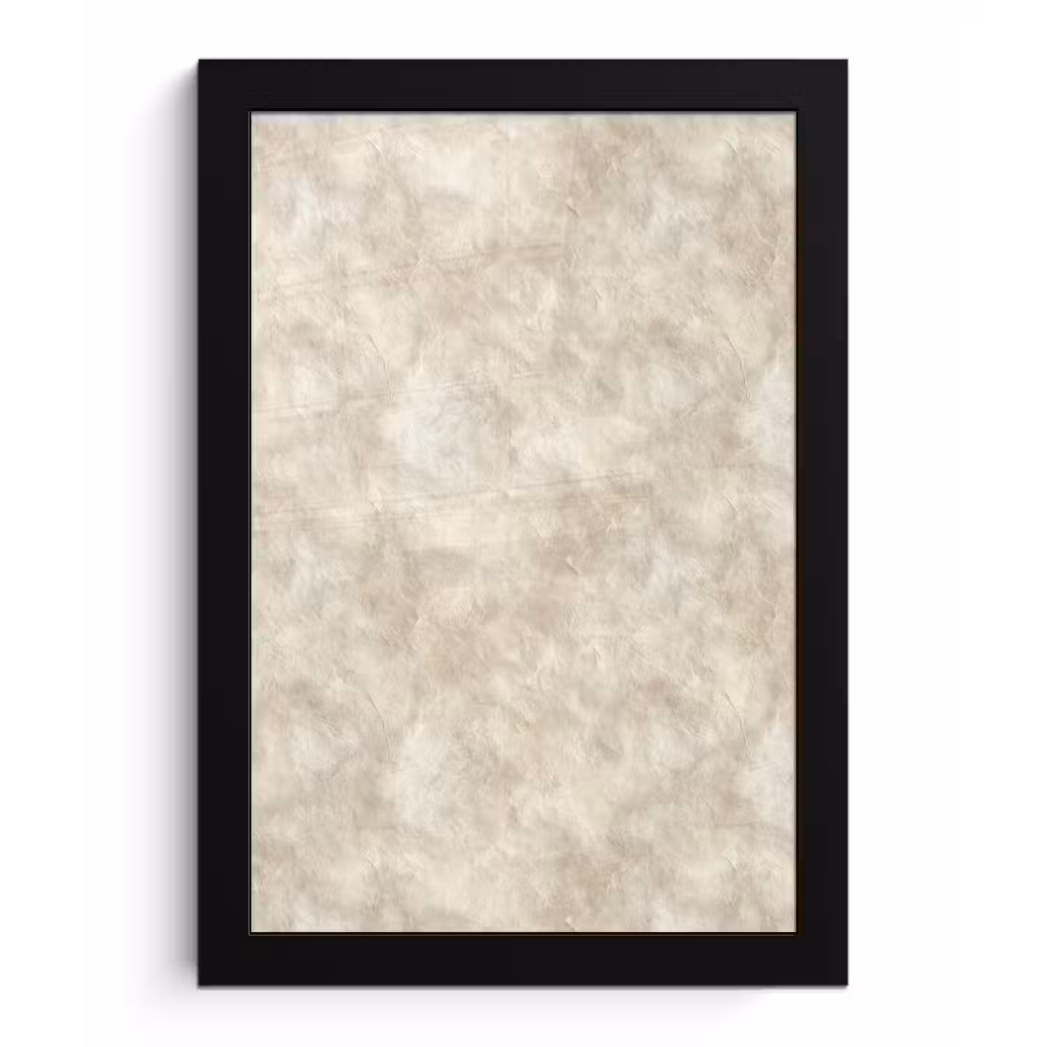 Beige - Reliëfstructuur - Natuursteen fotolijst zwart zonder passe partout klein 224 -3d