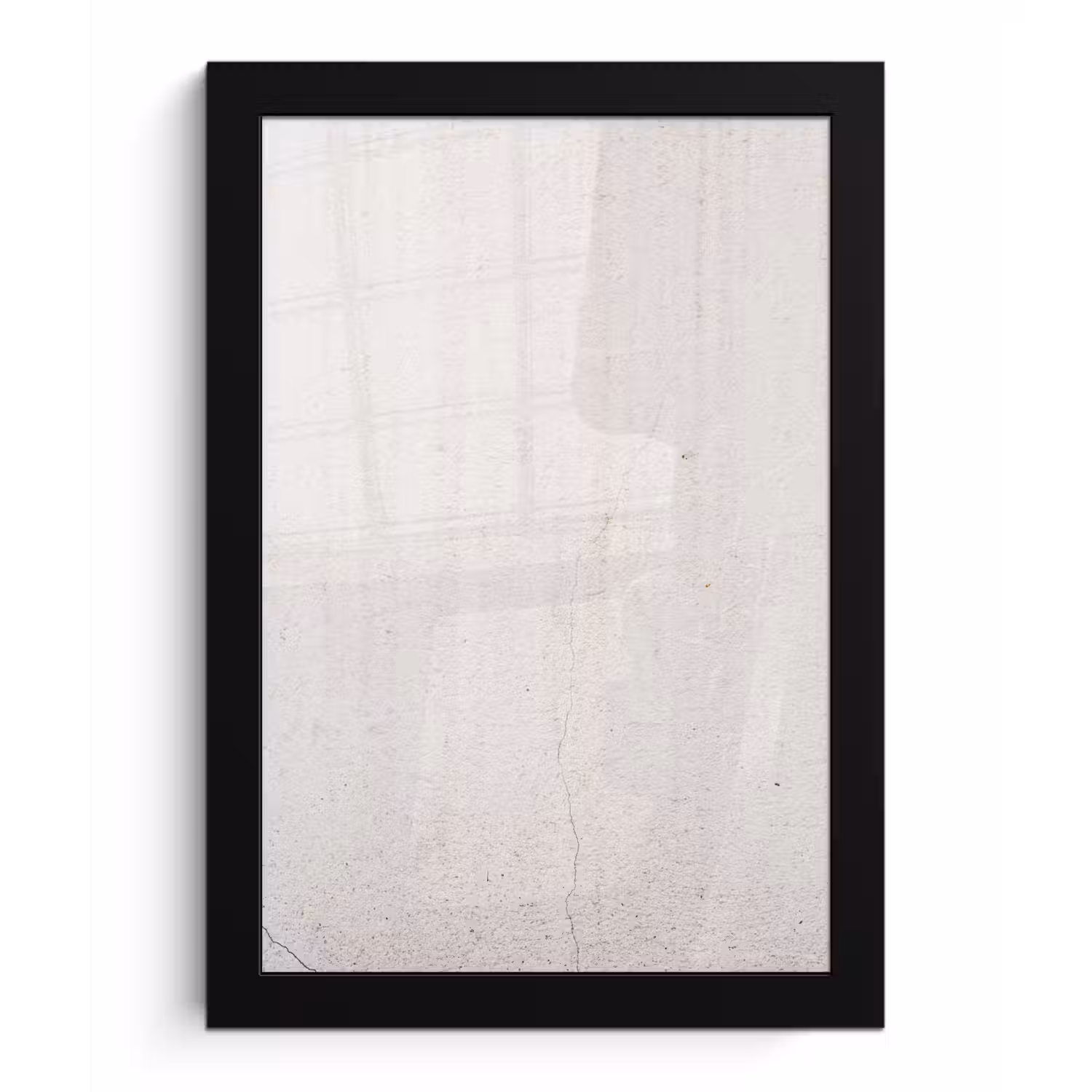 Beton - Muur - Wit fotolijst zwart zonder passe partout klein -3d