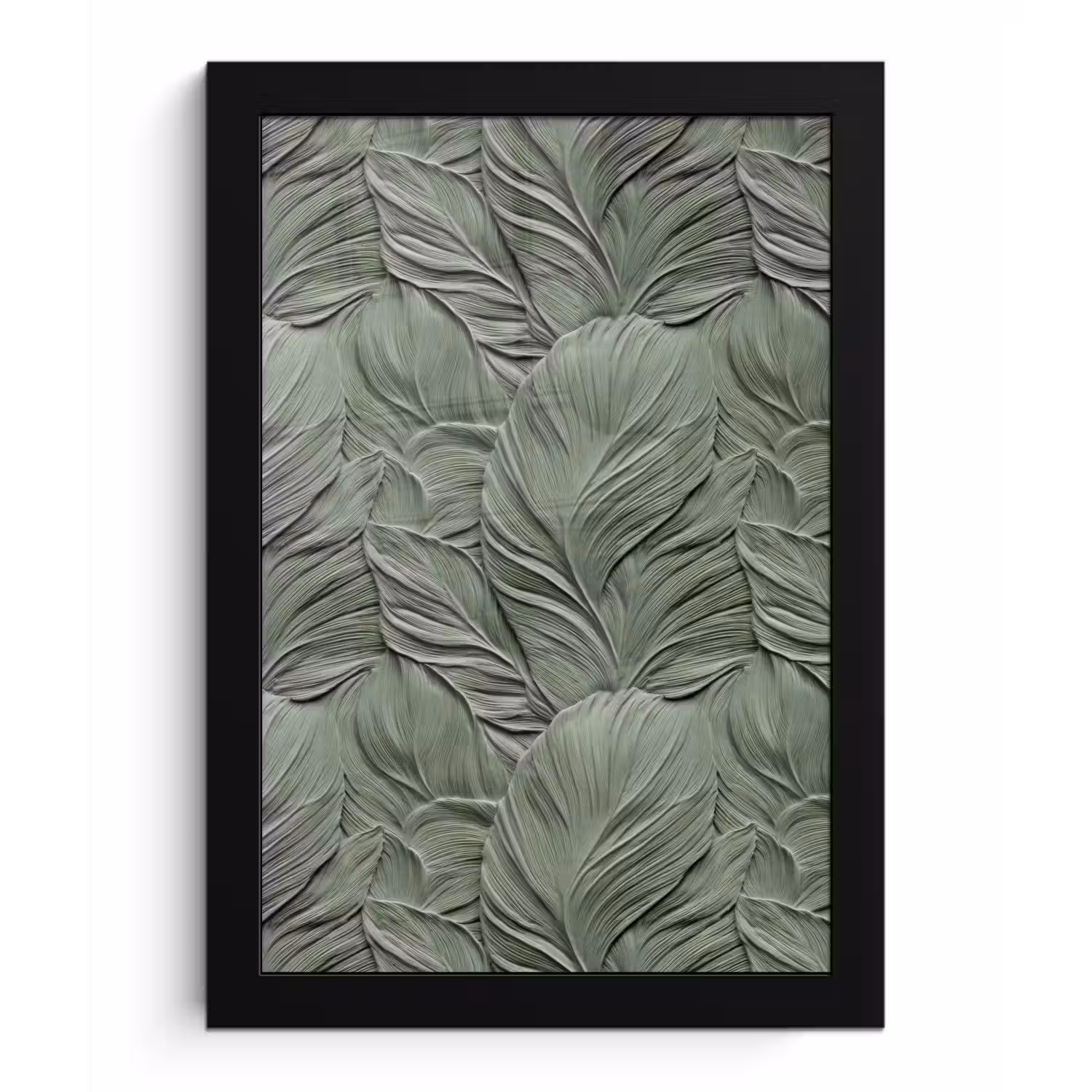 Bladeren - Textuur - Groen fotolijst zwart zonder passe partout klein 224 -3d