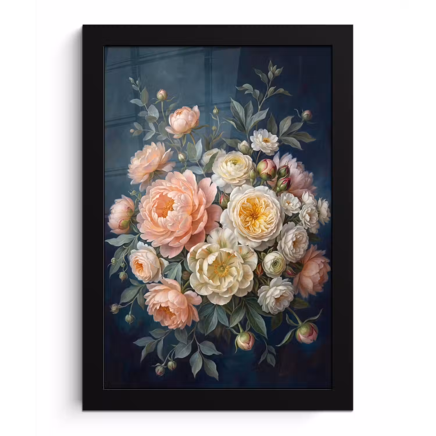 Bloemen - Boeket - Natuur - Klassiek - Kleurrijk fotolijst zwart zonder passe partout klein -3d