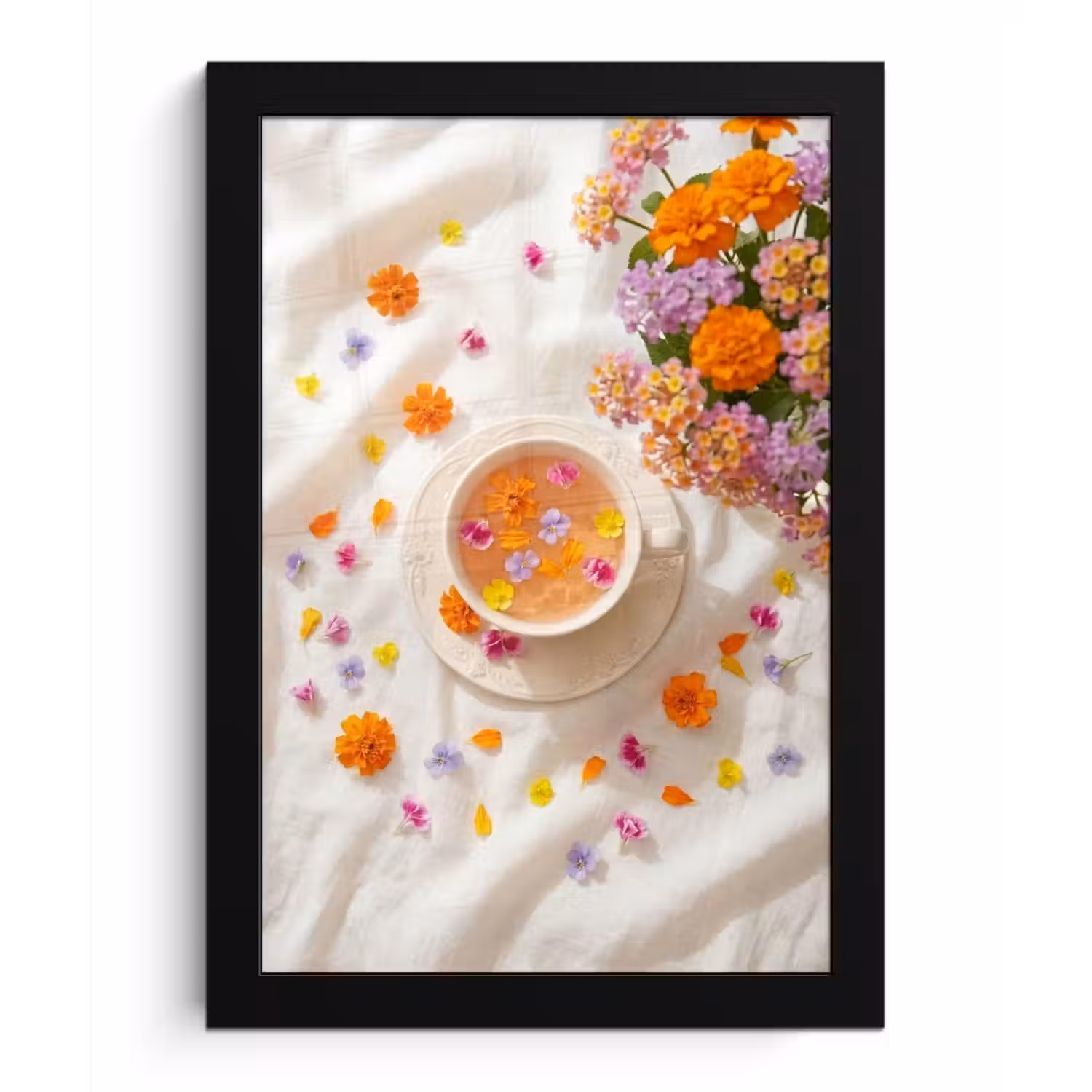 Bloemen - Kop - Natuur - Kleurrijk - Zomer fotolijst zwart zonder passe partout klein -3d