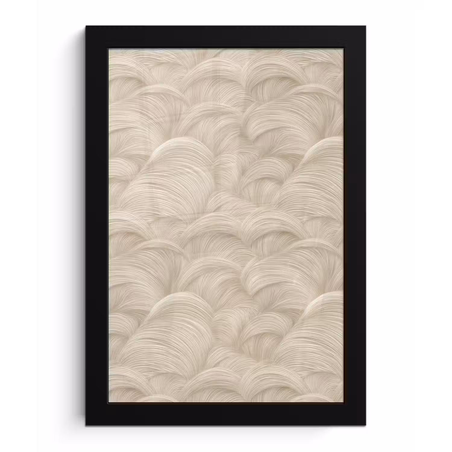 Bogen - Patroon - Beige fotolijst zwart zonder passe partout klein 224 -3d