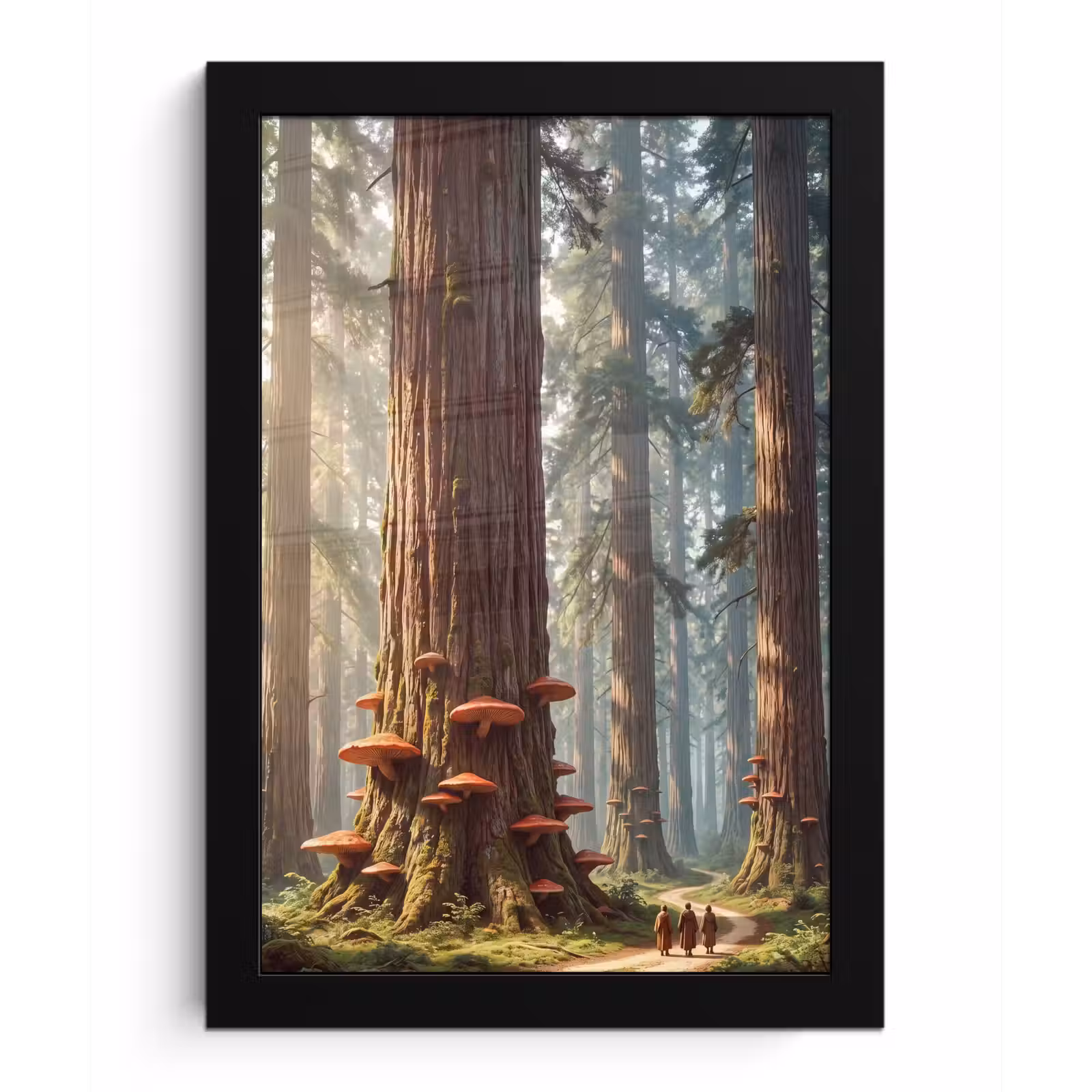 Poster met lijst - Bos - Bomen - Natuur - Bos - Bomen - Natuur fotolijst zwart zonder passe partout klein