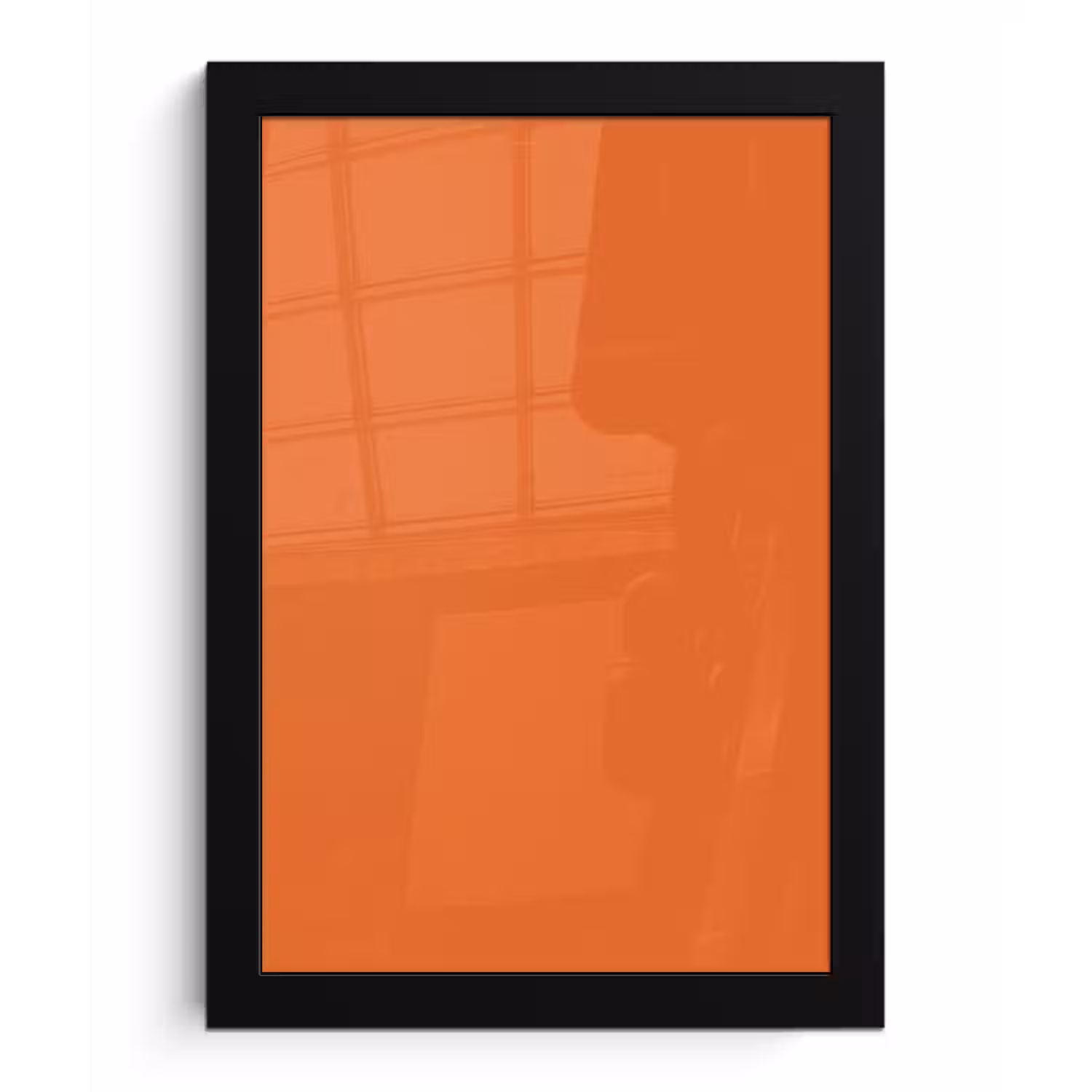 Burnt - Sienna - Oranje fotolijst zwart zonder passe partout klein 224 -3d