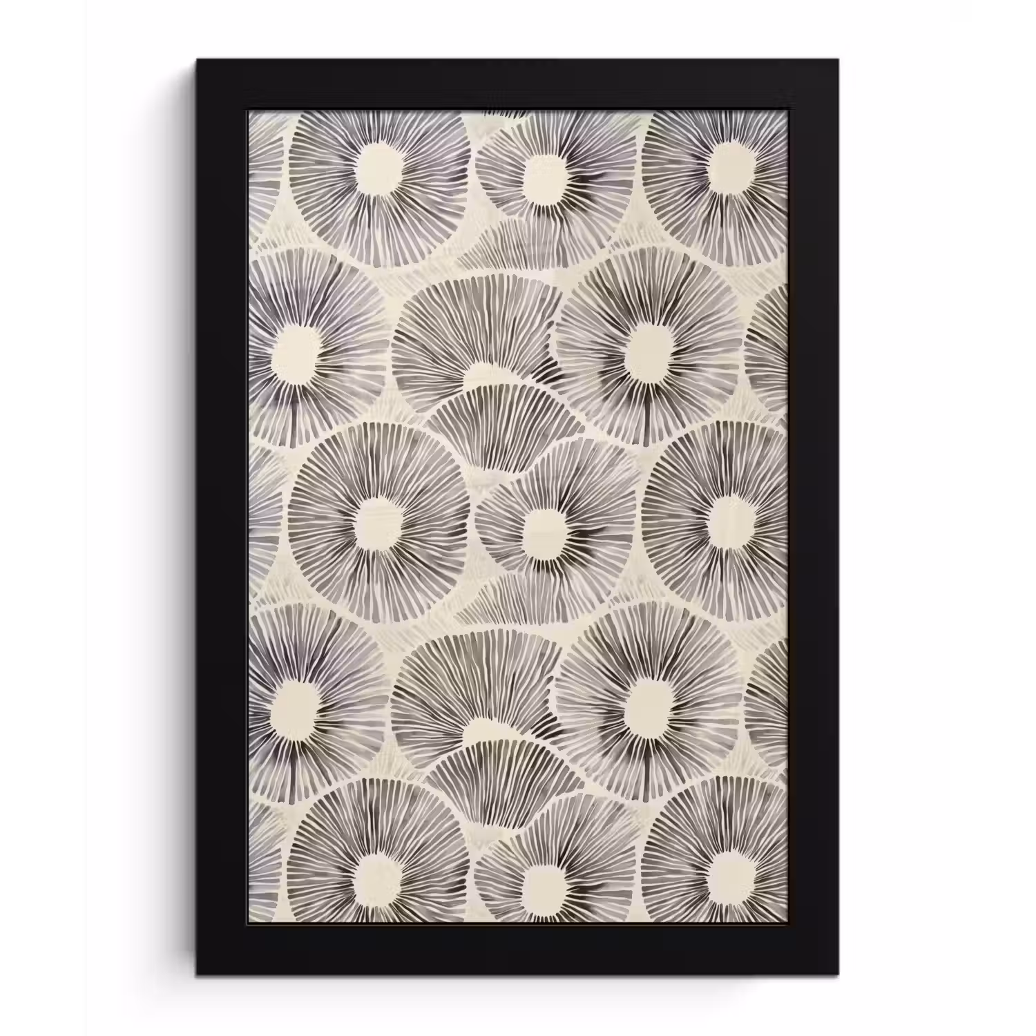 Cirkels - Patroon - Zwart fotolijst zwart zonder passe partout klein 224 -3d