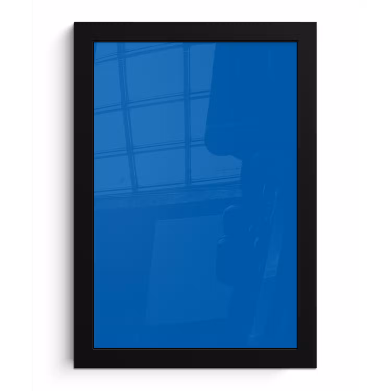 Classic - Azure - Blauw fotolijst zwart zonder passe partout klein 224 -3d
