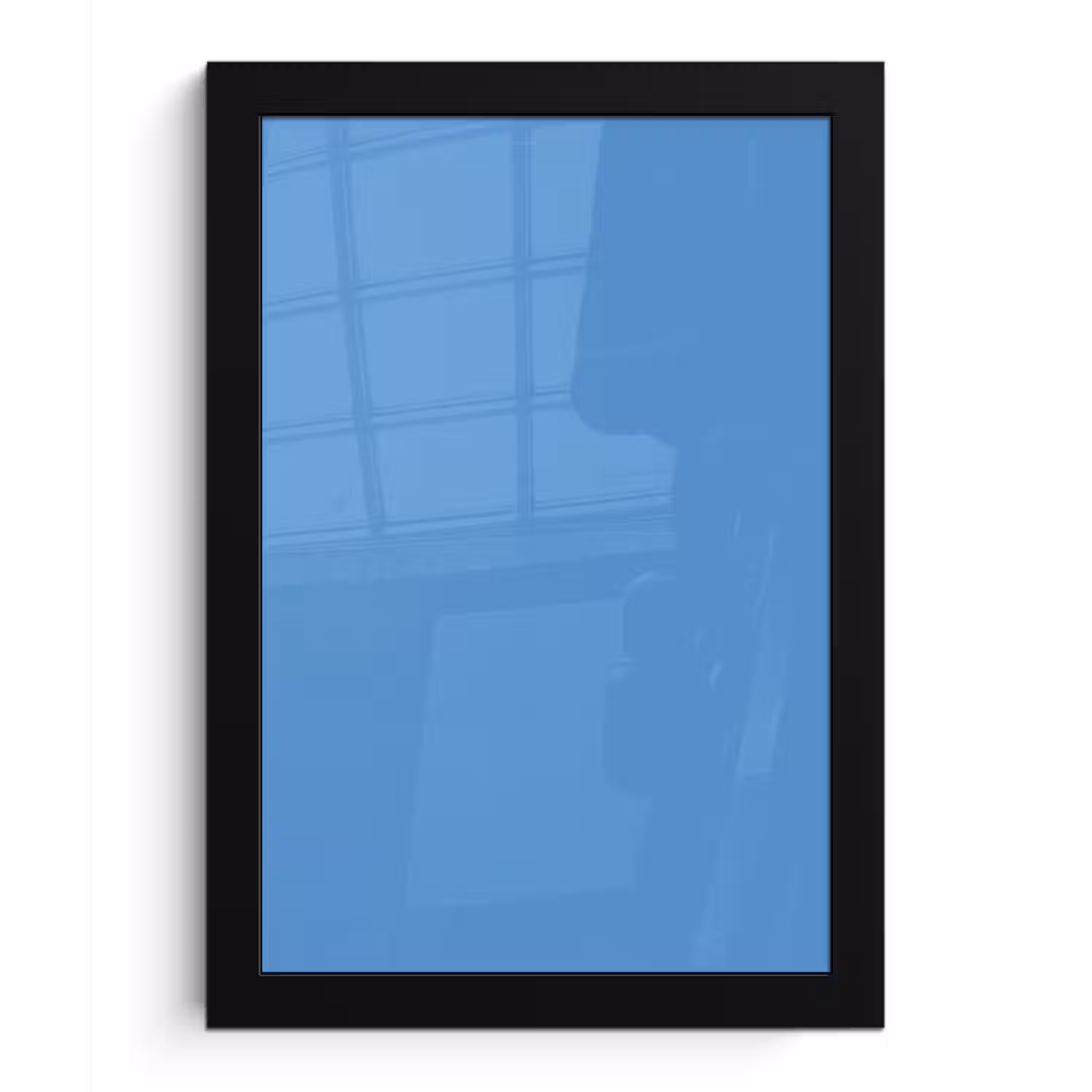 Cornflower - Blue - Blauw fotolijst zwart zonder passe partout klein 224 -3d