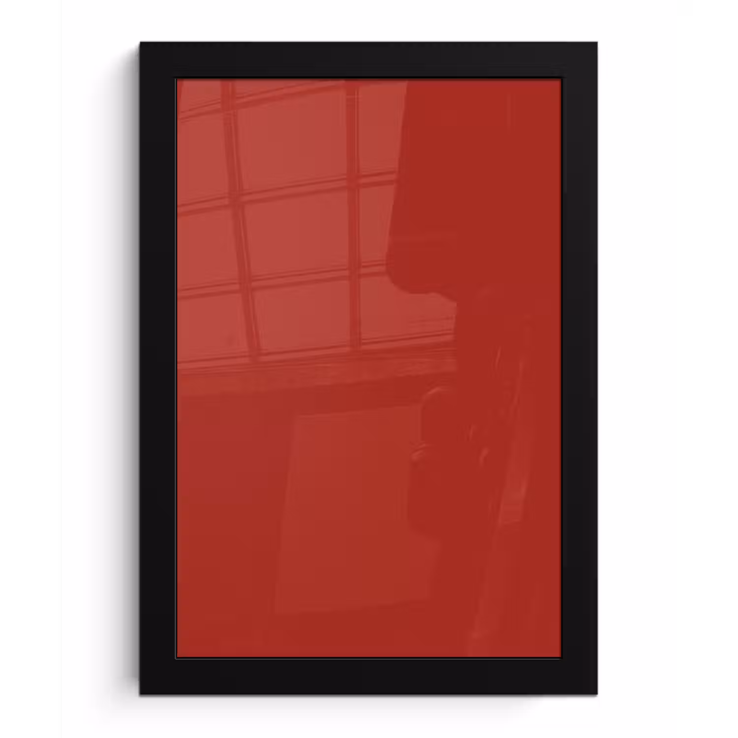 Deep - Crimson - Rood fotolijst zwart zonder passe partout klein 224 -3d