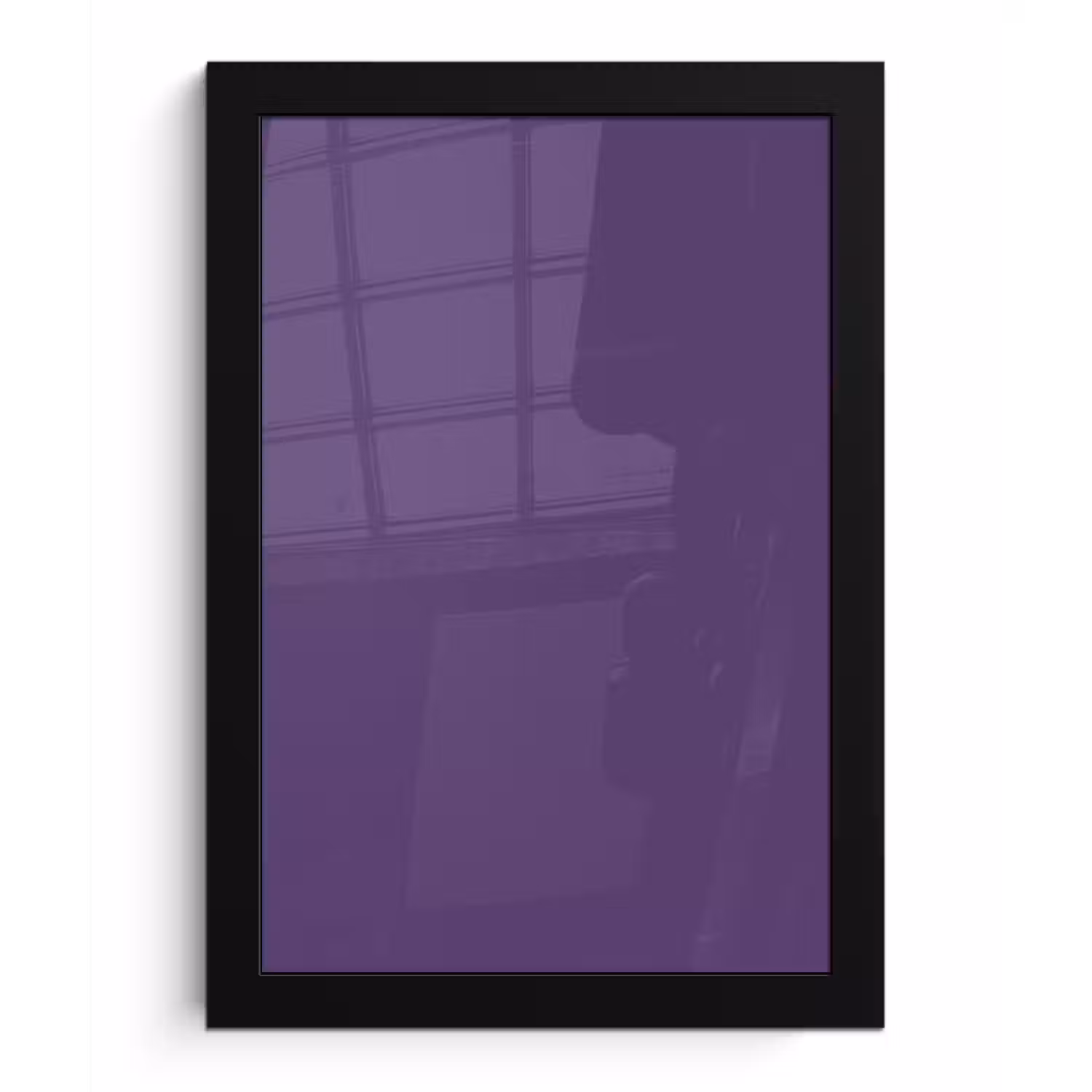 Deep - Plum - Paars fotolijst zwart zonder passe partout klein 224 -3d