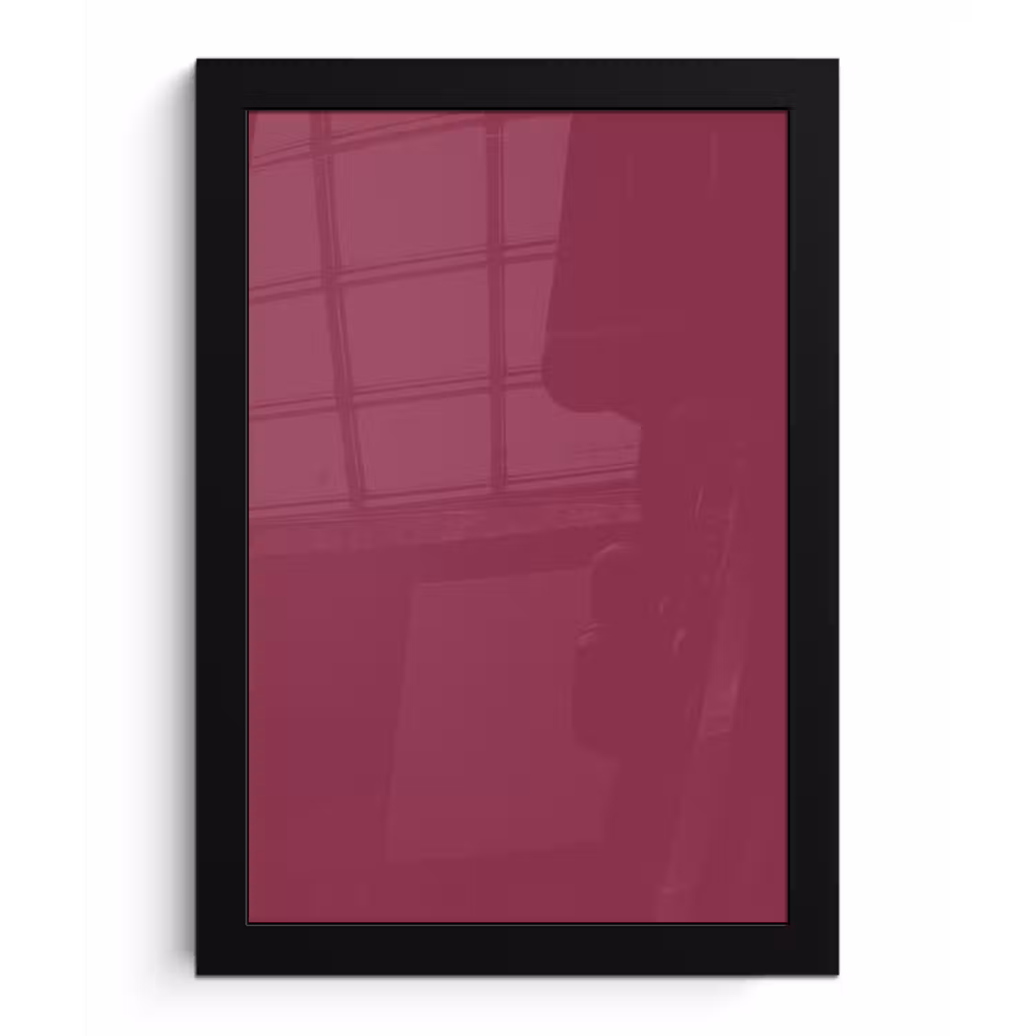 Deep - Rasberry - Rood fotolijst zwart zonder passe partout klein 224 -3d