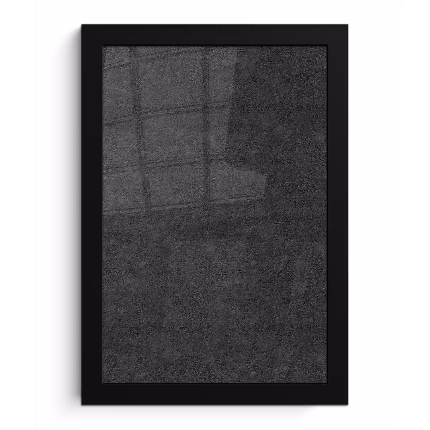 Donkergrijs - Asfaltstructuur - Ruw fotolijst zwart zonder passe partout klein 224 -3d
