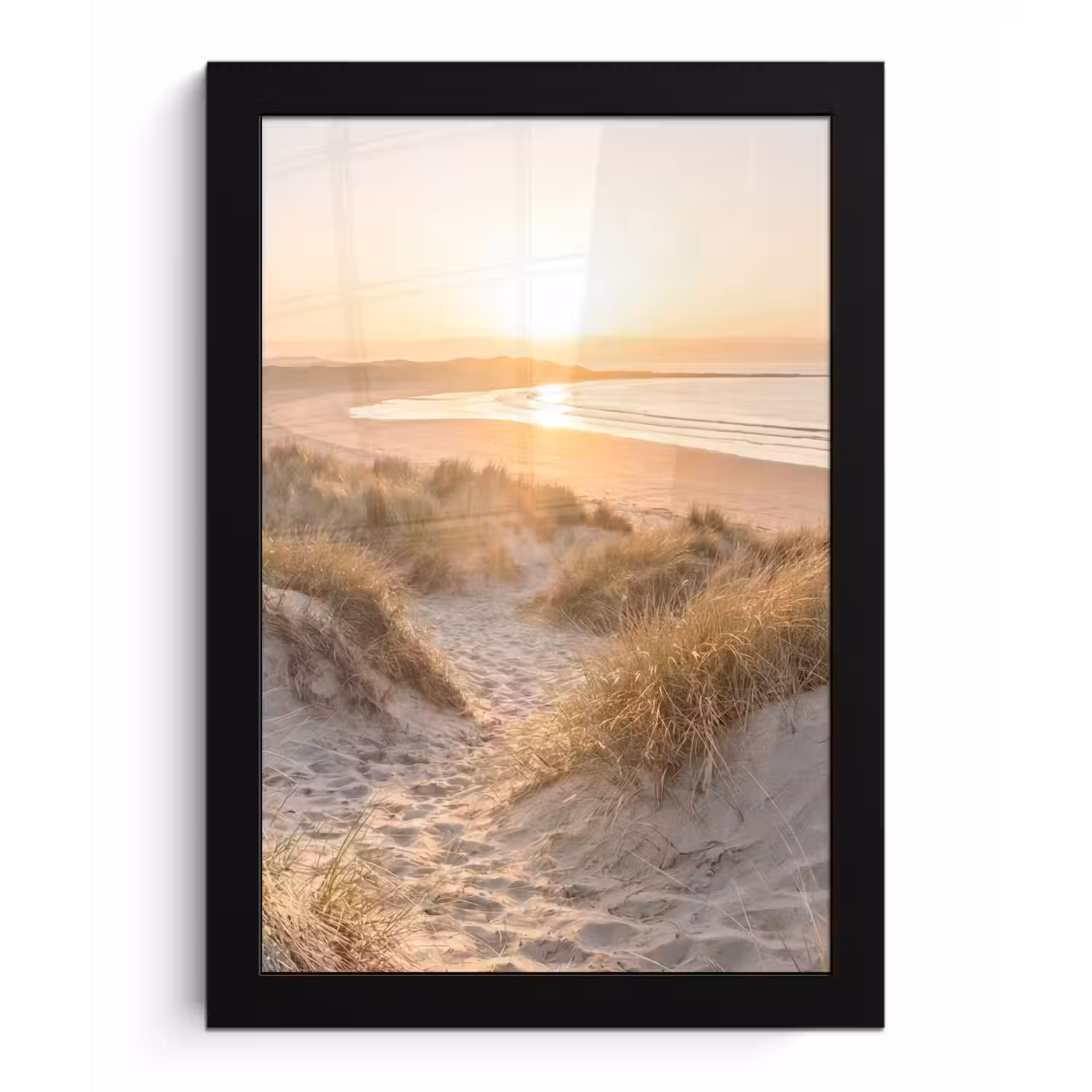 Duinen - Strand - Zee fotolijst zwart zonder passe partout klein -3d