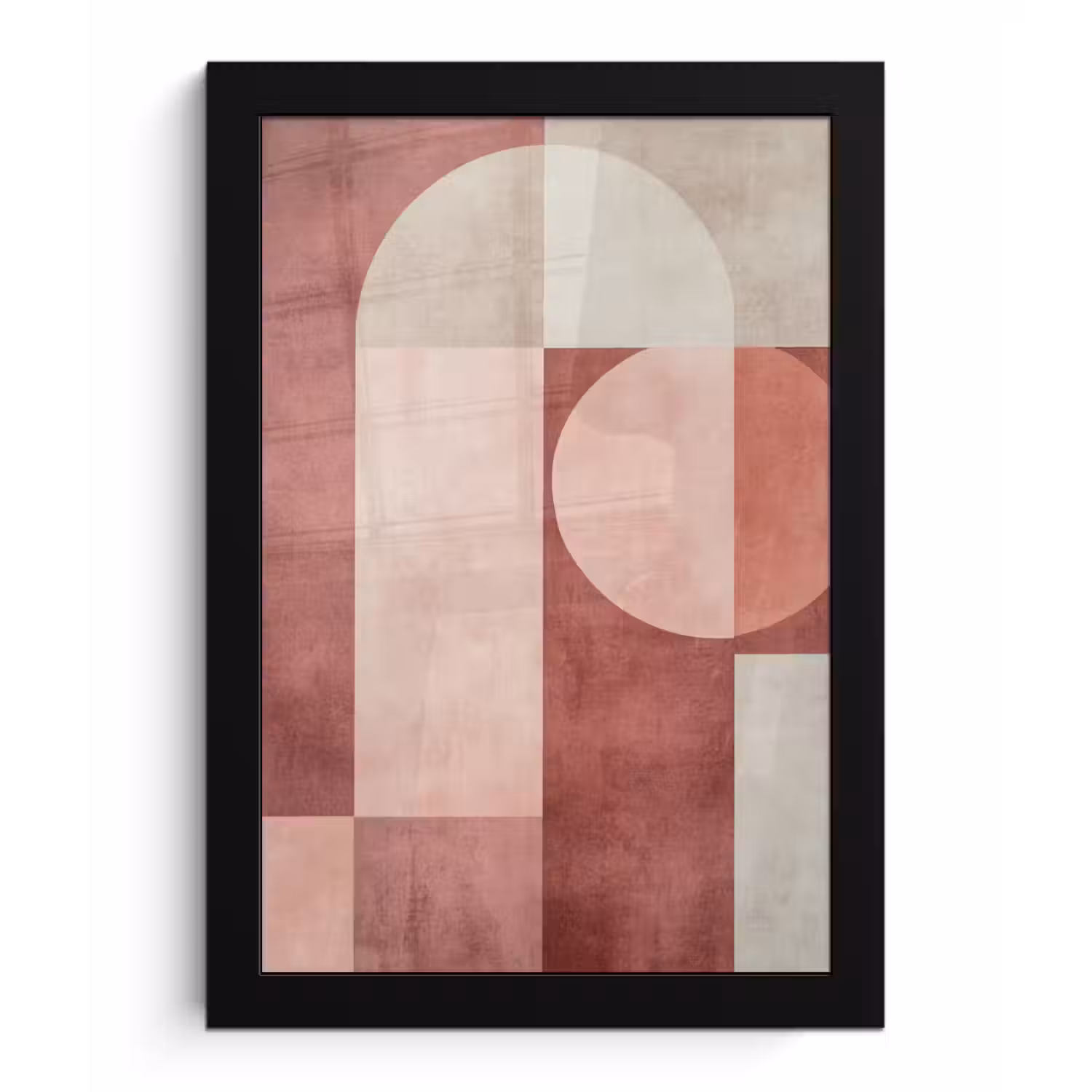 Figuren - Abstract - Roze fotolijst zwart zonder passe partout klein -3d