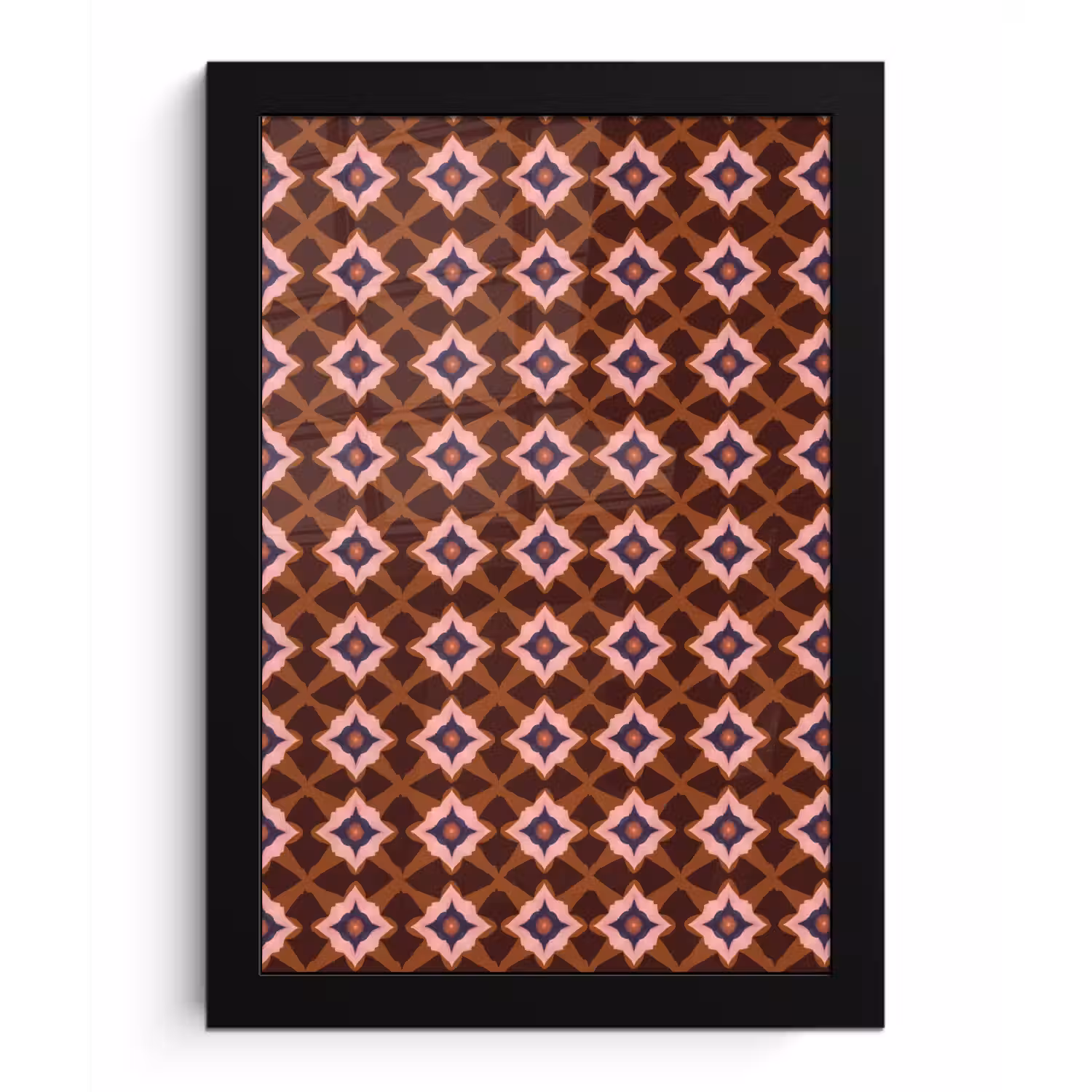 Geometrisch - Sierlijk - Bruin fotolijst zwart zonder passe partout klein 224 -3d