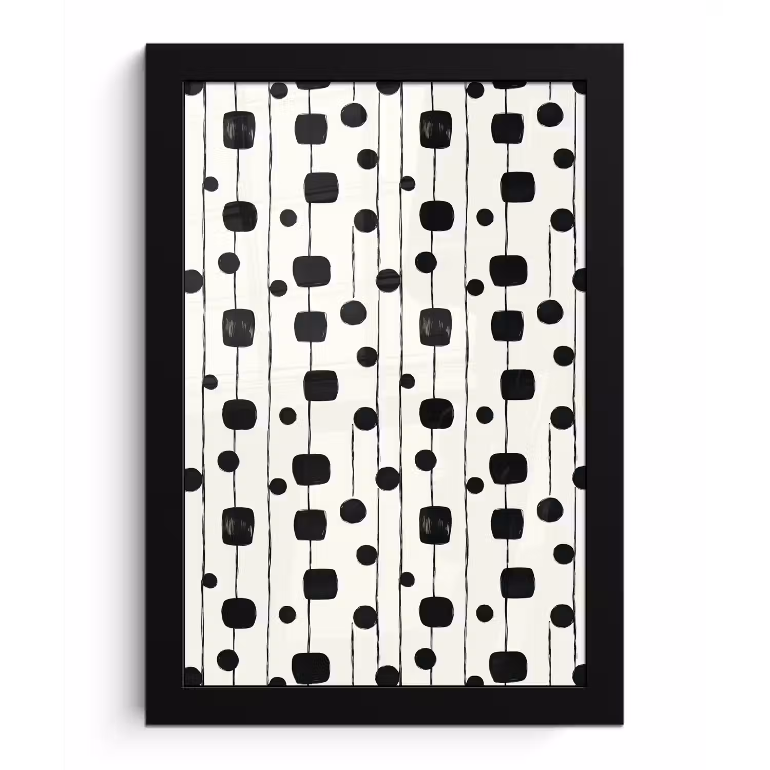 Grafisch - Modern - Zwart fotolijst zwart zonder passe partout klein 224 -3d