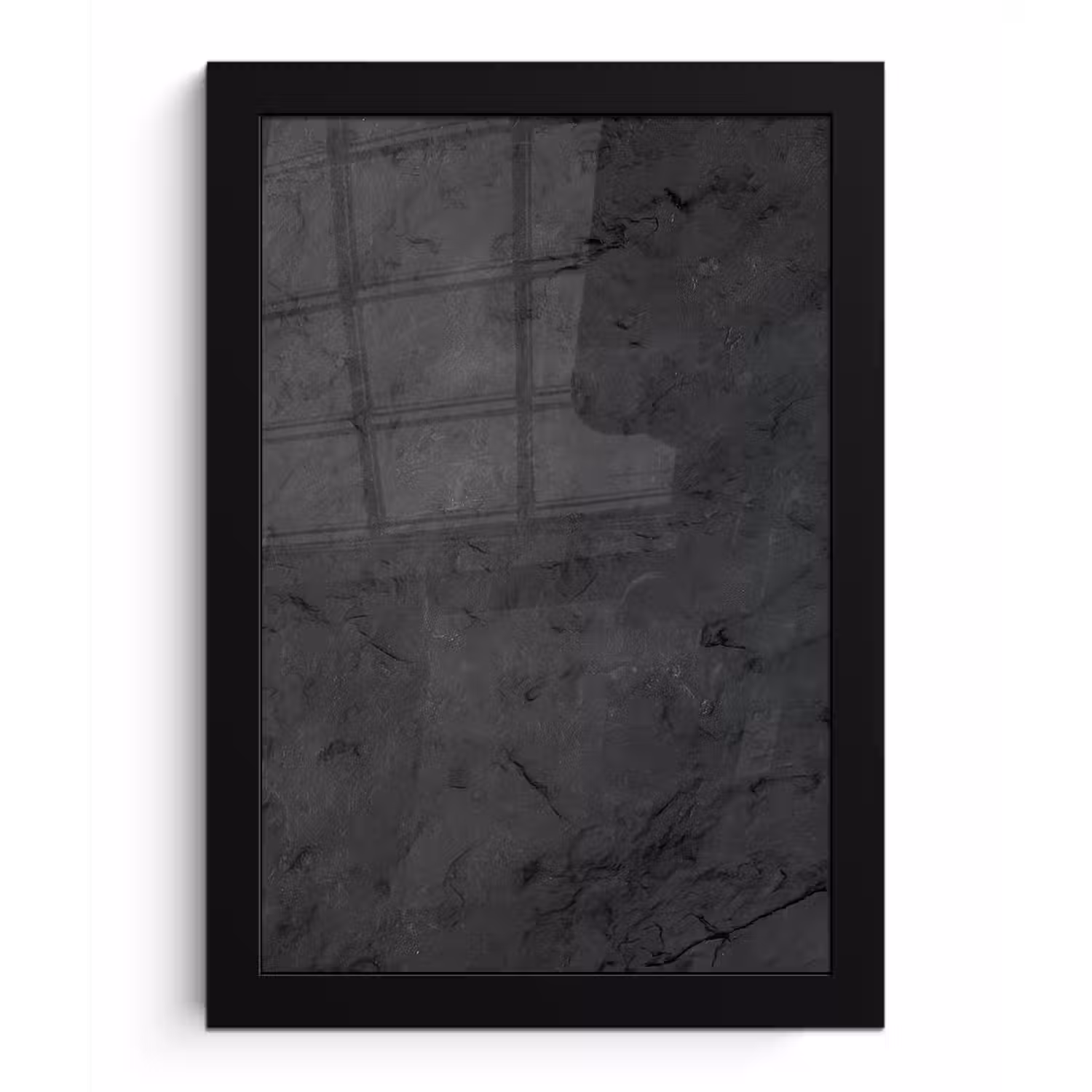 Grijs - Cement - Beton - Industrieel - Structuur fotolijst zwart zonder passe partout klein -3d