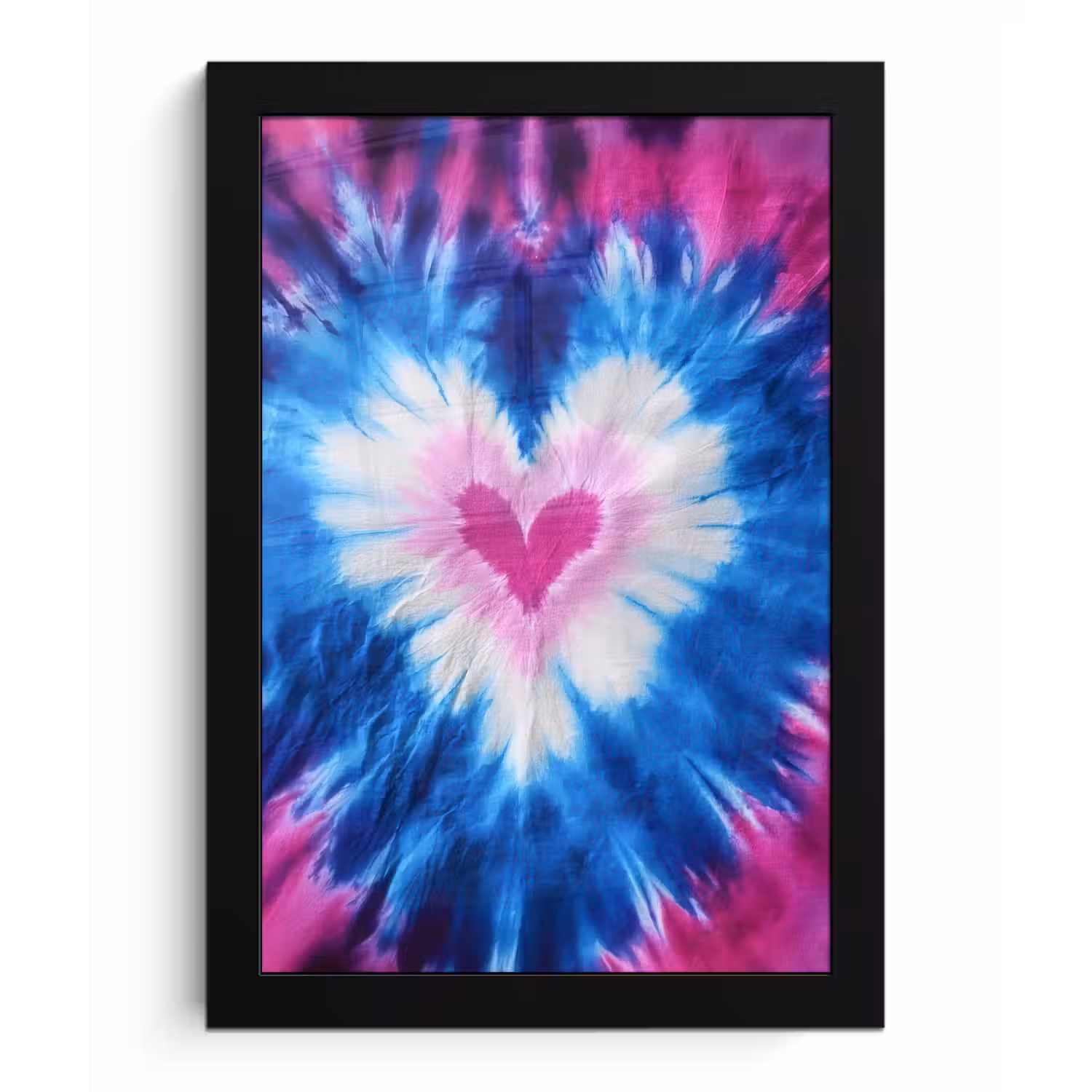 Hartvormig - Tie dye - Paars fotolijst zwart zonder passe partout klein -3d