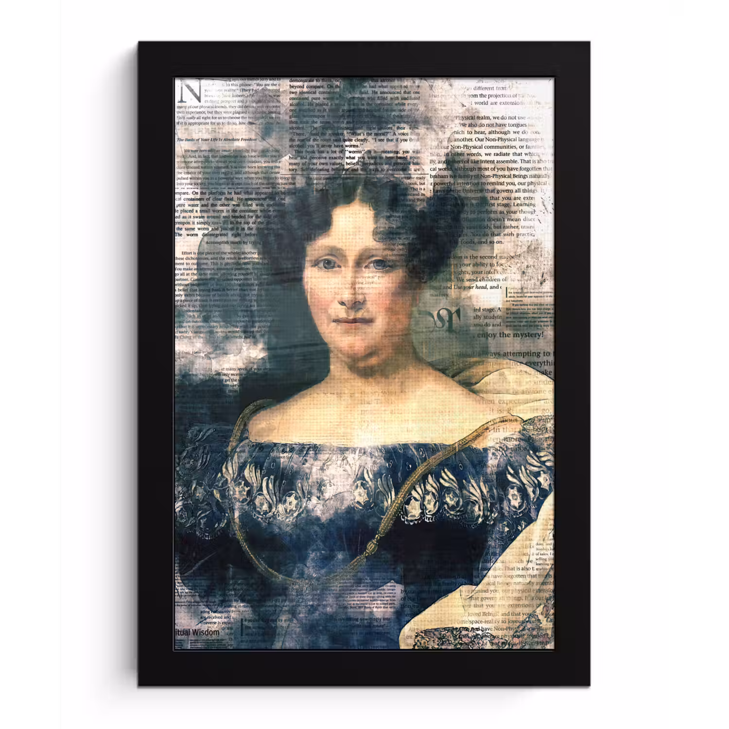 Johanna Henriette Engelen - Dubois Drahonet - Krant fotolijst zwart zonder passe partout klein -3d