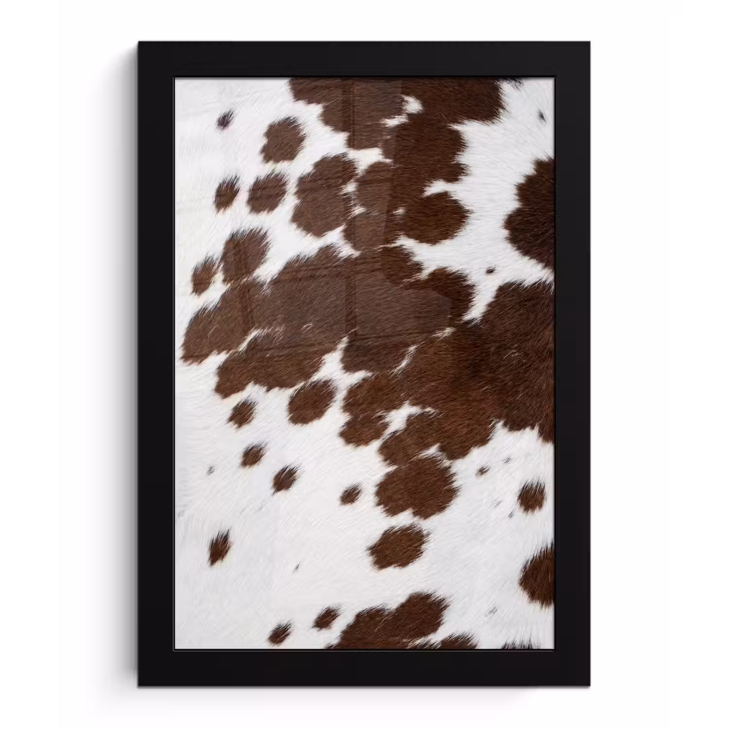Koeienhuid - Klassiek - Bruin fotolijst zwart zonder passe partout klein -3d