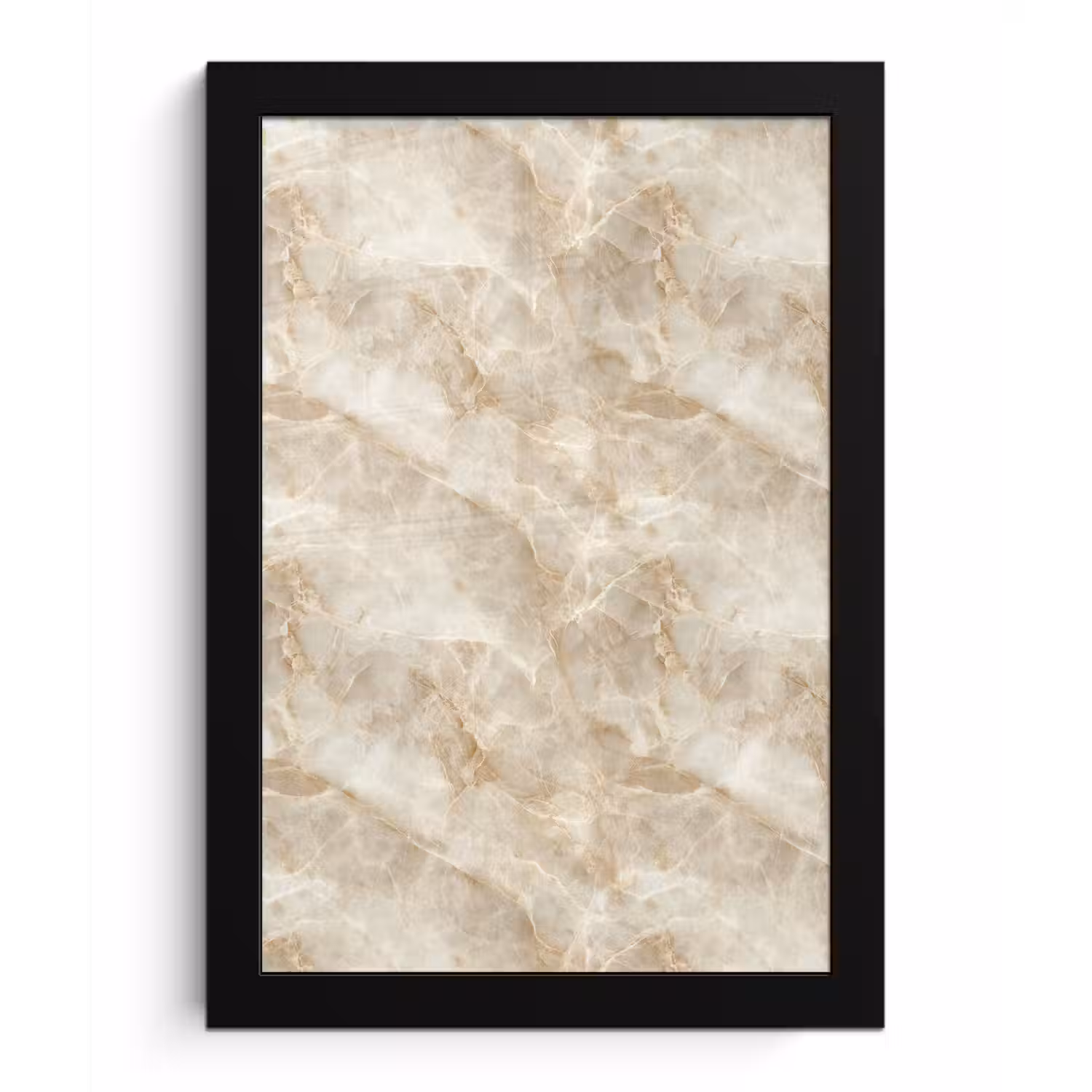 Lichtbeige - Onyx - Subtiel fotolijst zwart zonder passe partout klein 224 -3d