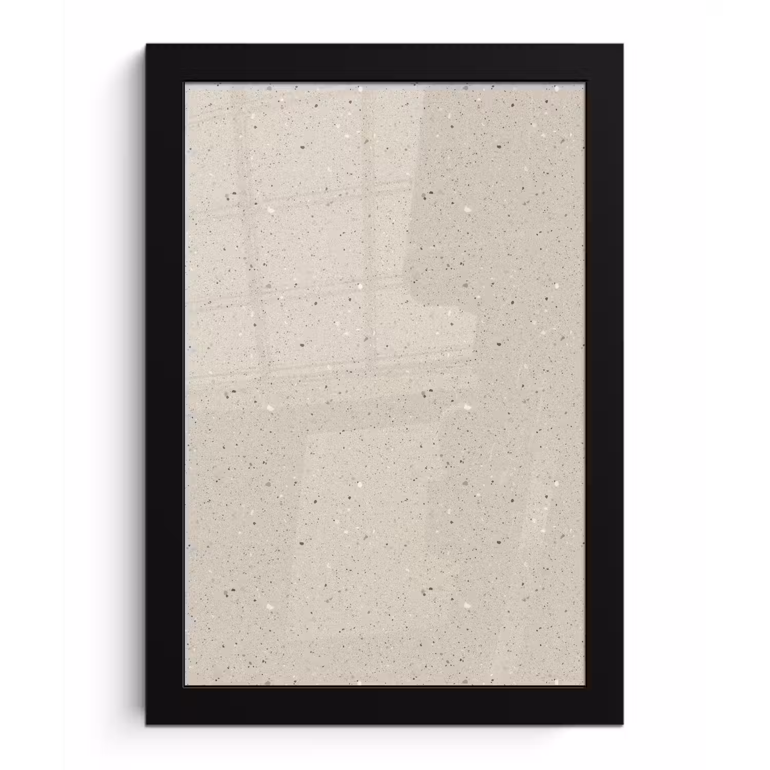Lichtbeige - Terrazzo - Grijs fotolijst zwart zonder passe partout klein 224 -3d