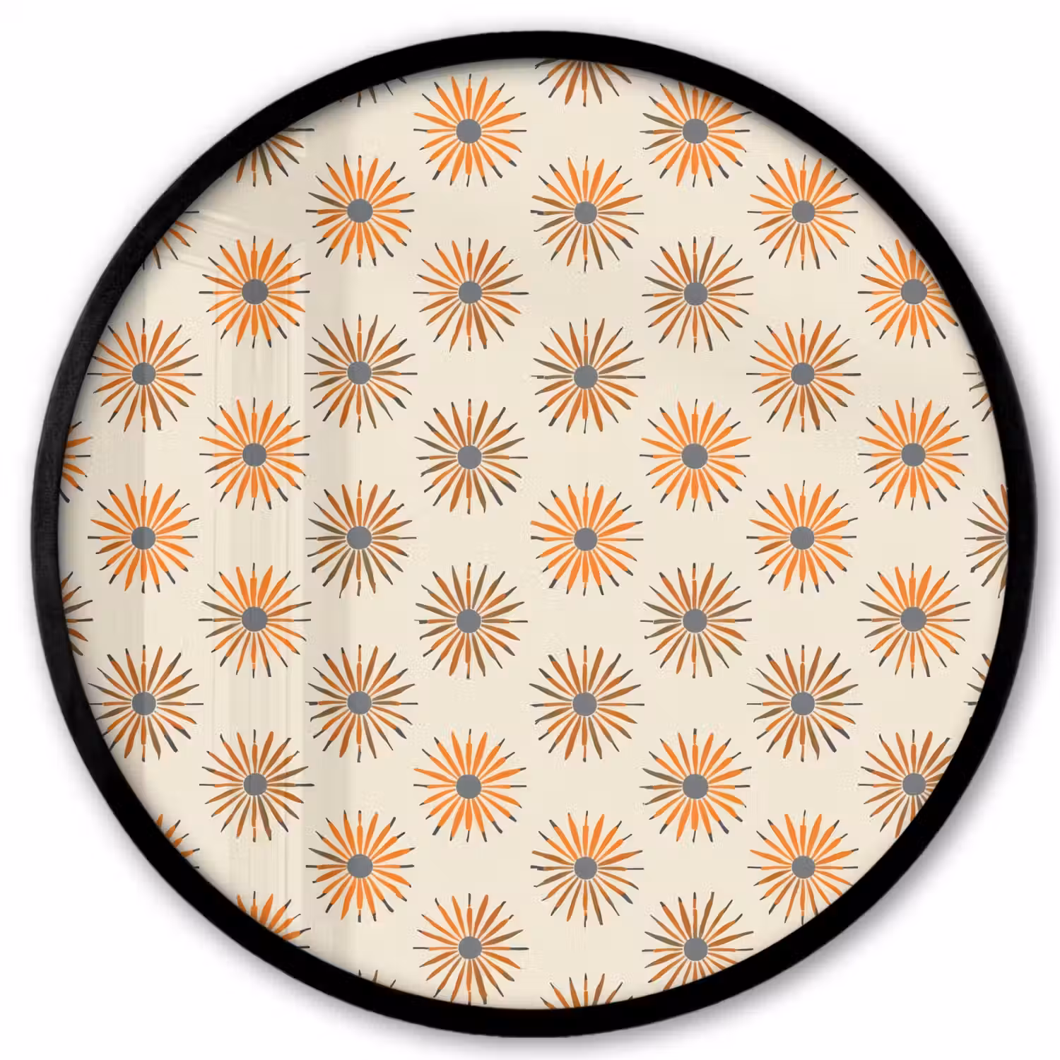 Madelief - Patroon - Oranje Fotolijst rond zonder passe partout klein 856 -3d